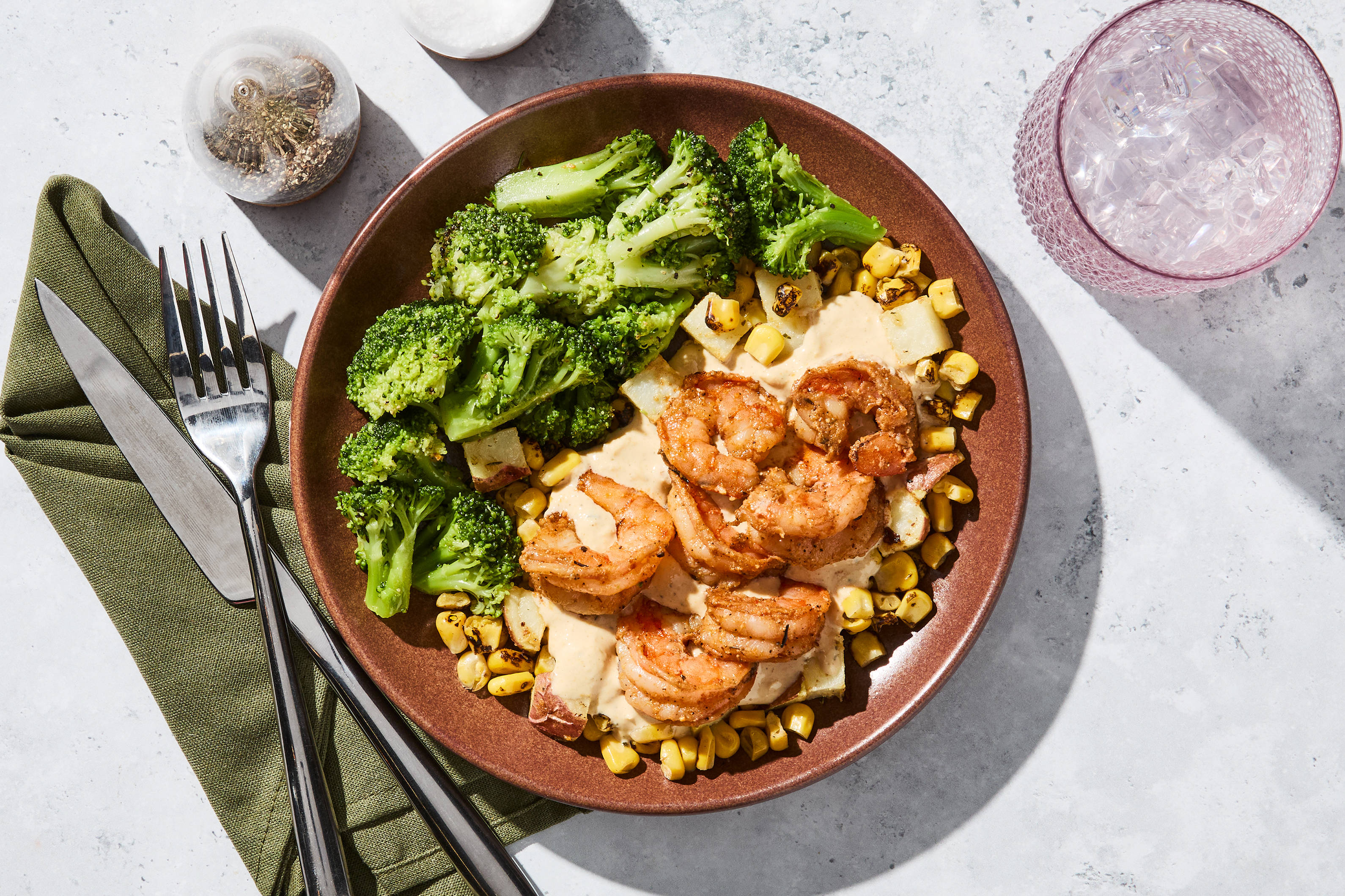 Cajun-Style Shrimp & Chicken Andouille Corn Chowder