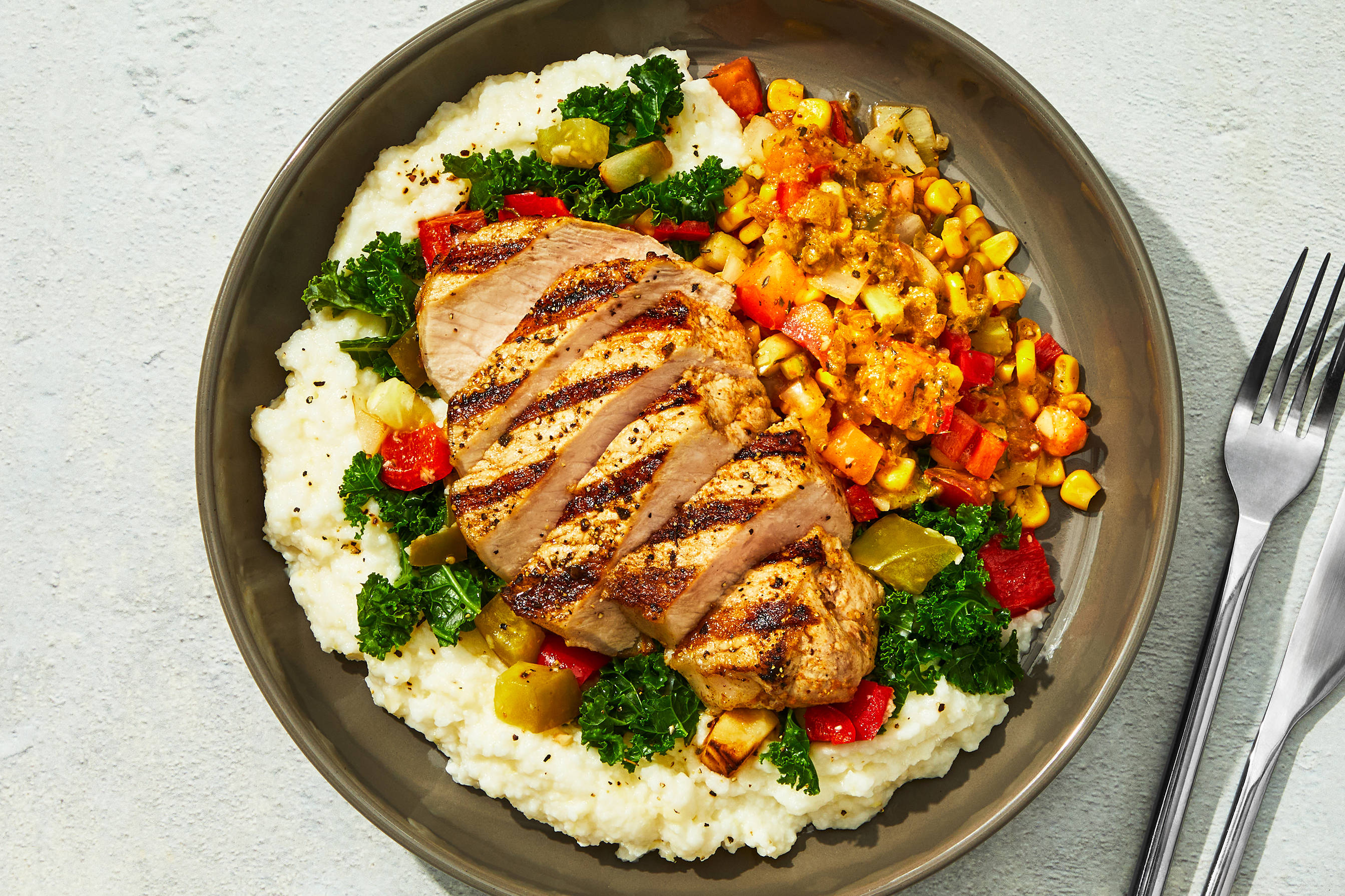 Charleston-Style Pork Chop & Grits