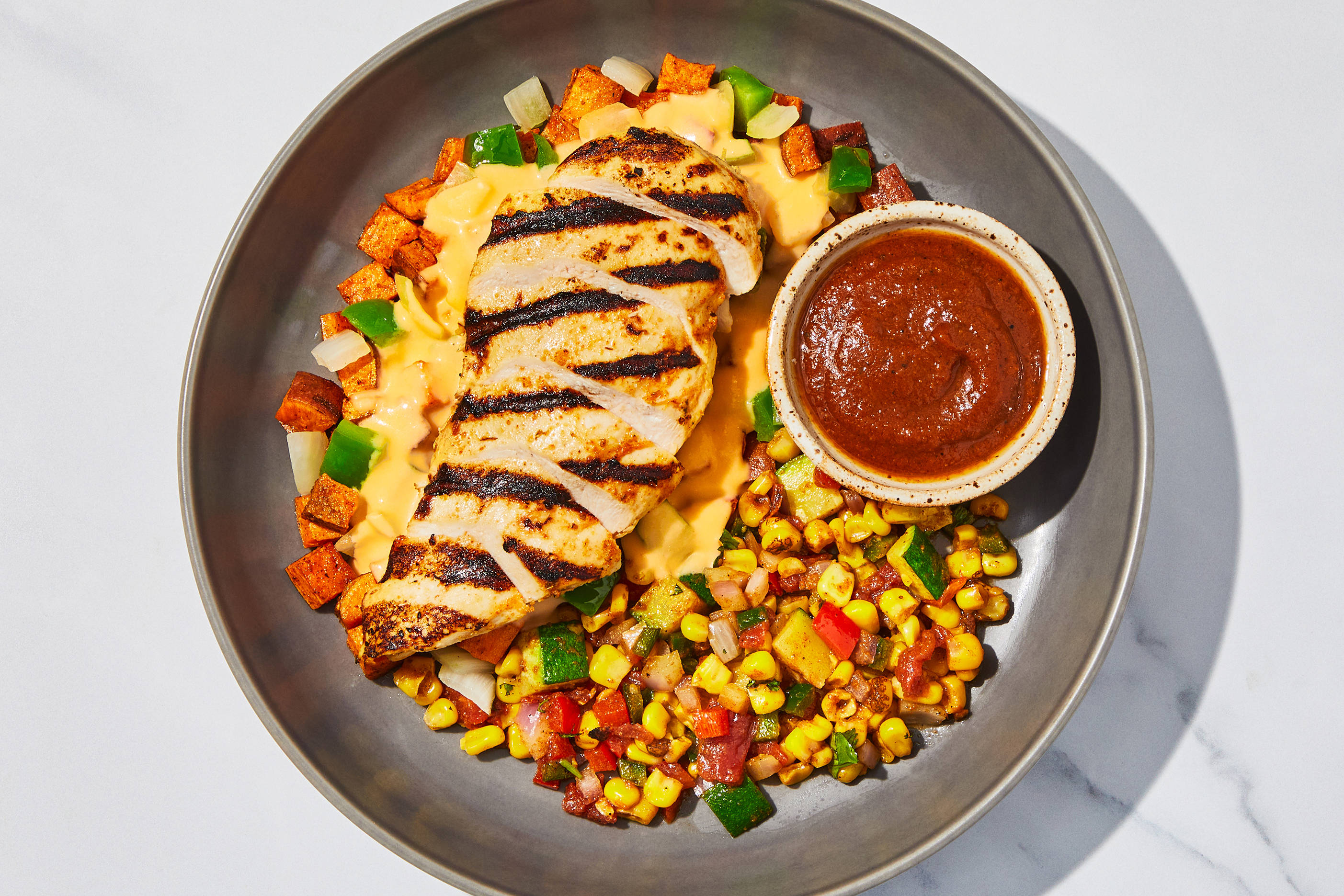 Cheddar-Smothered Grilled Chicken