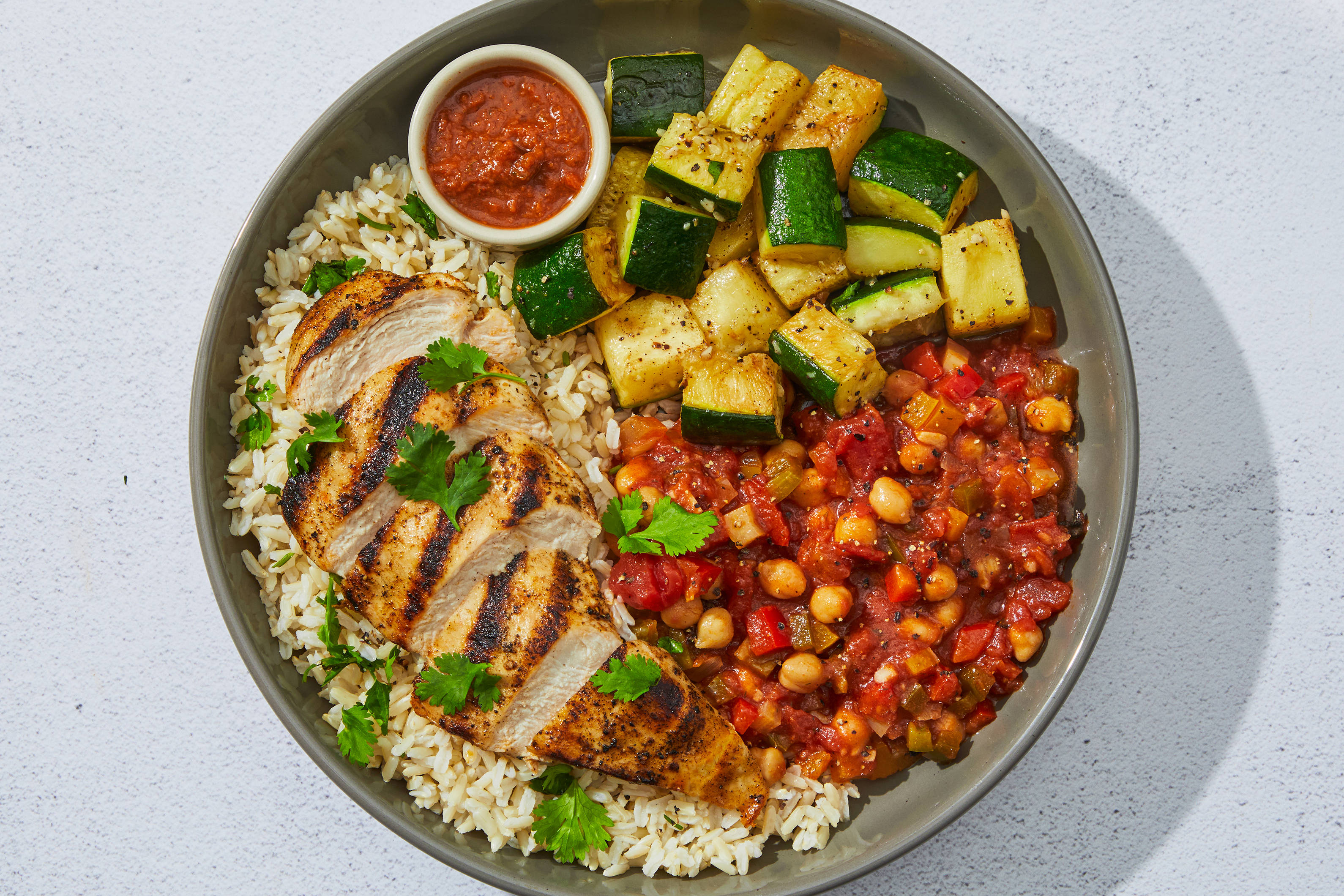 Chicken Taktouka & Cilantro Rice