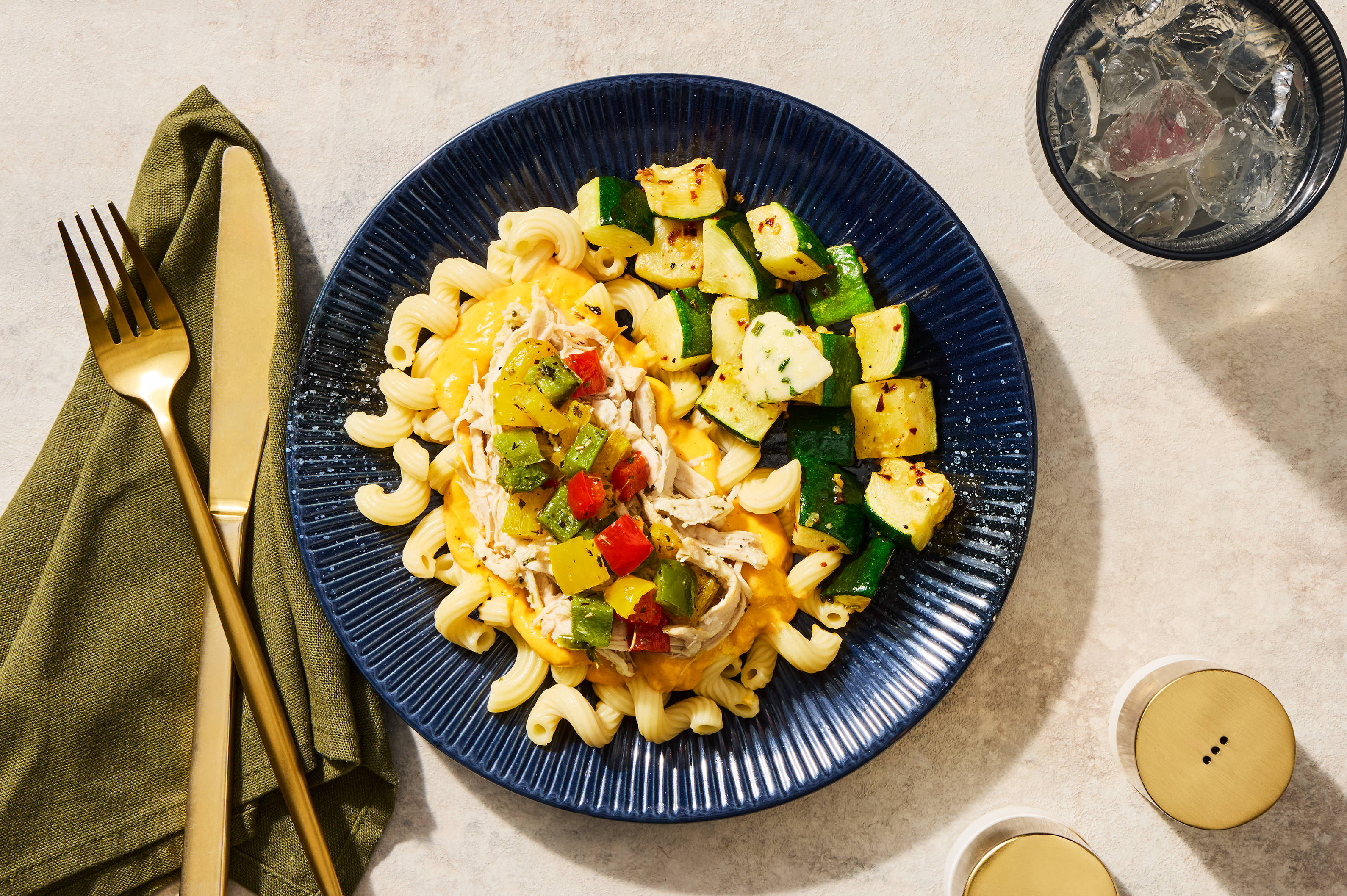 Chipotle Queso Chicken & Pepper Pasta