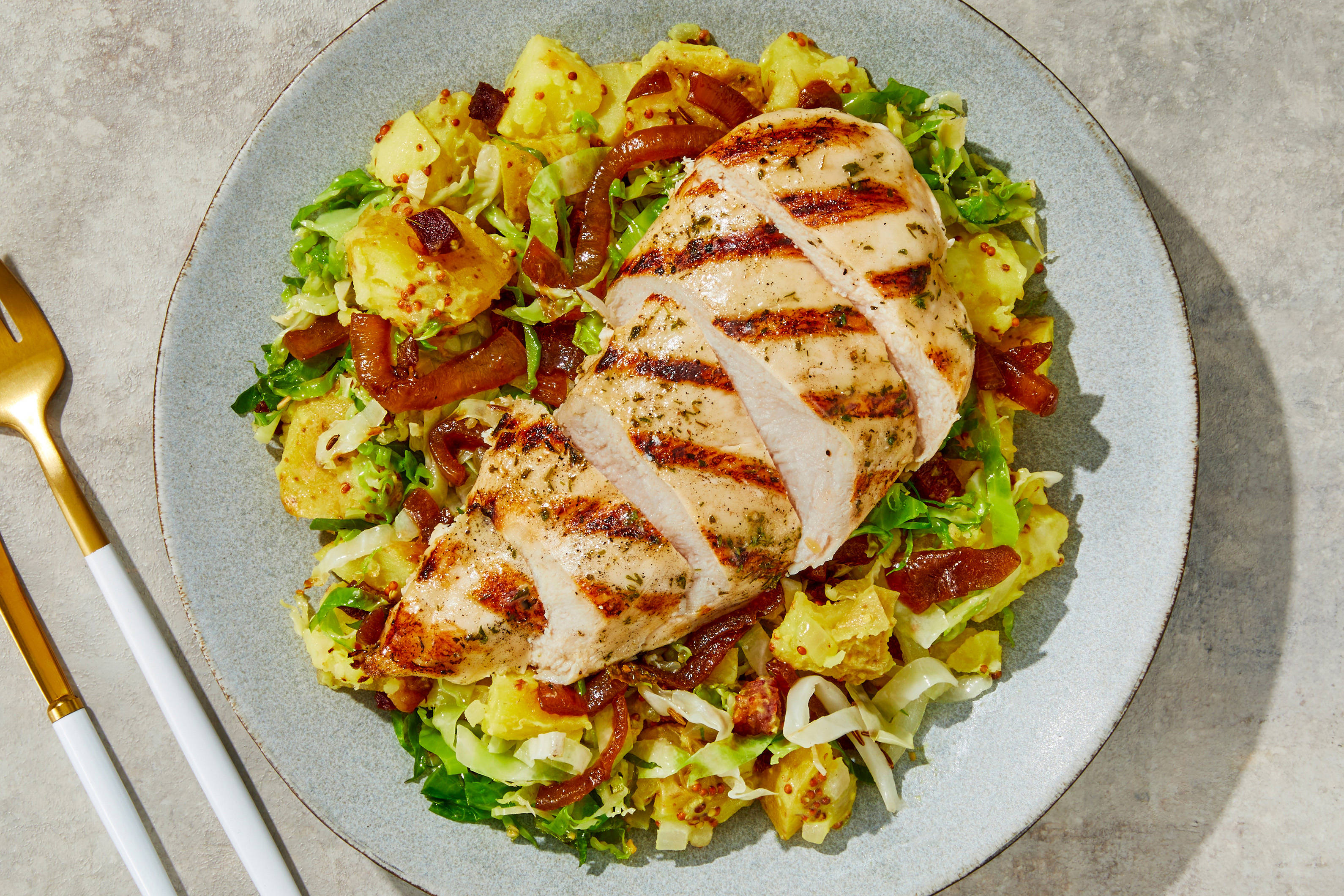 German-Style Chicken & Brussels Kraut