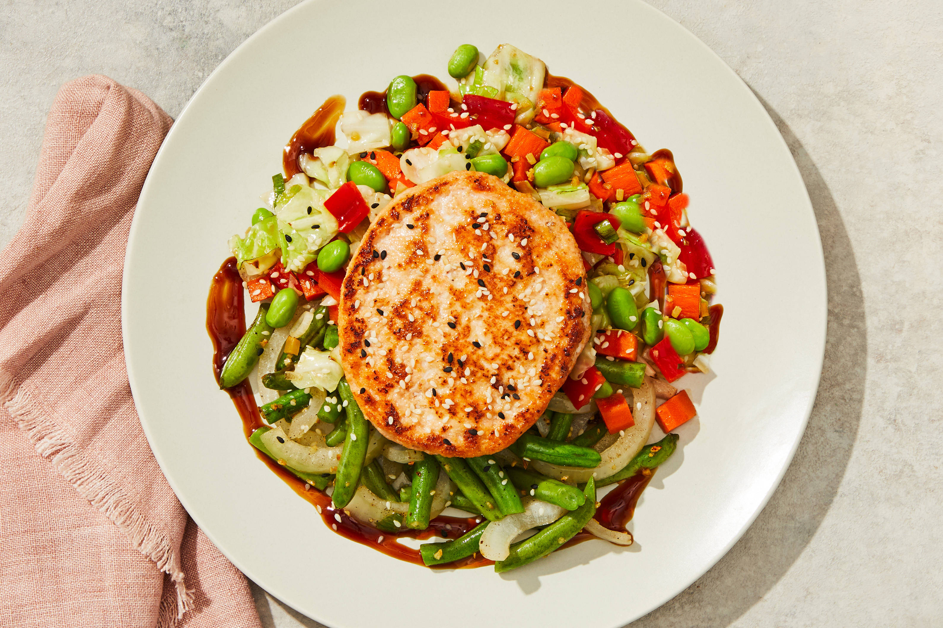 Ginger Teriyaki Salmon Burger