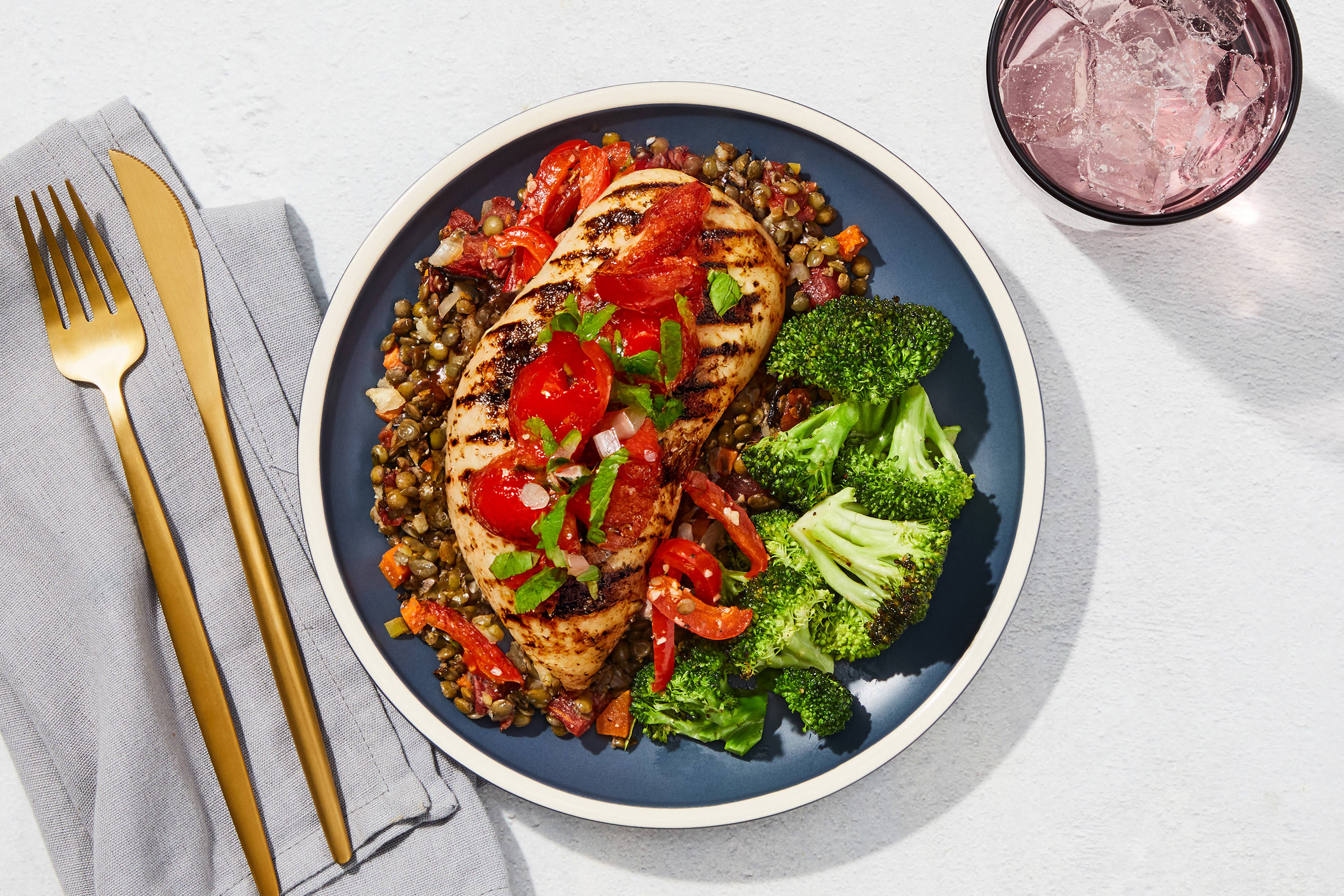 Herb Chicken Breast & Lentils
