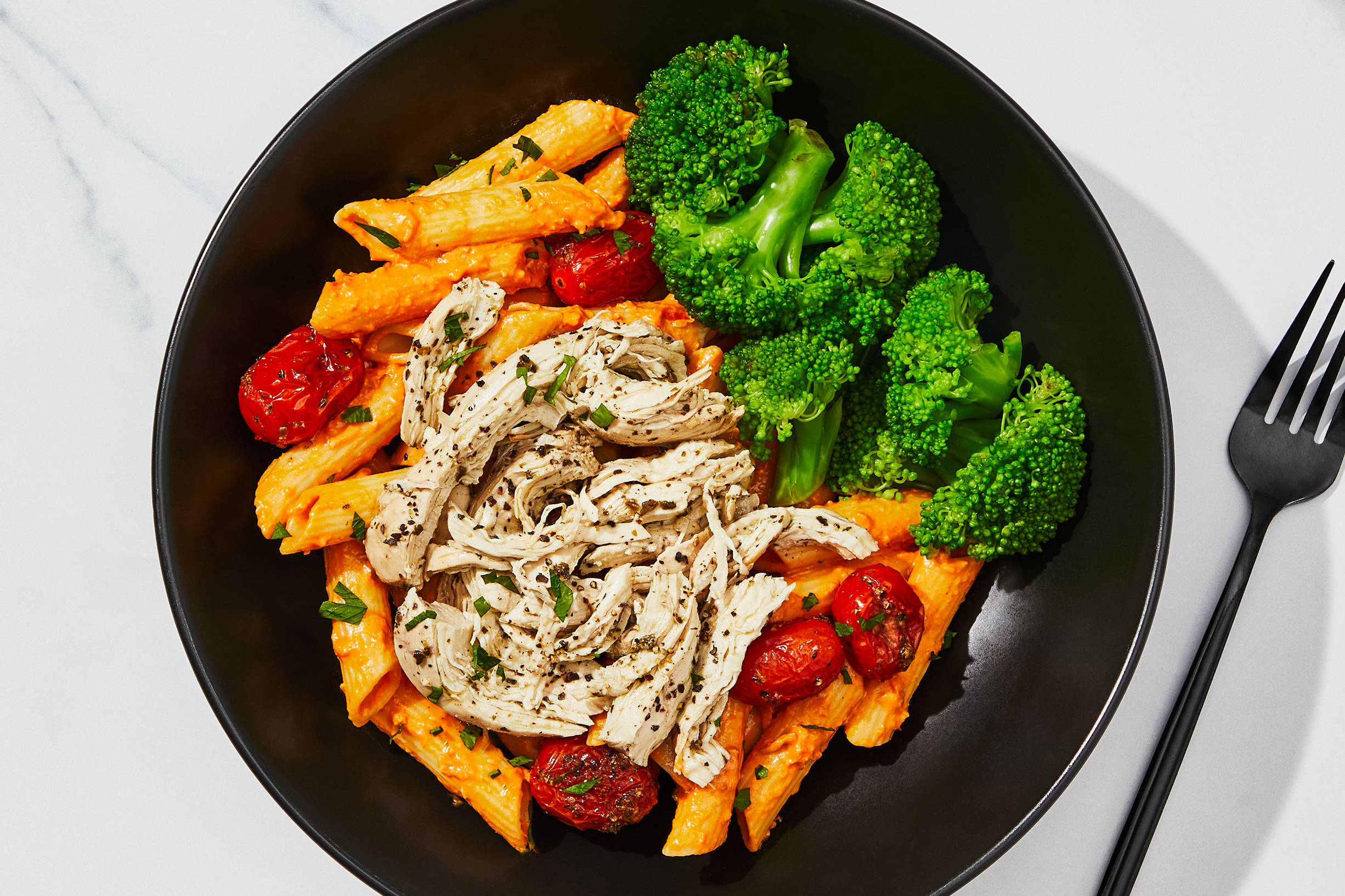 Herbed Greek-Style Chicken & Tomato Penne