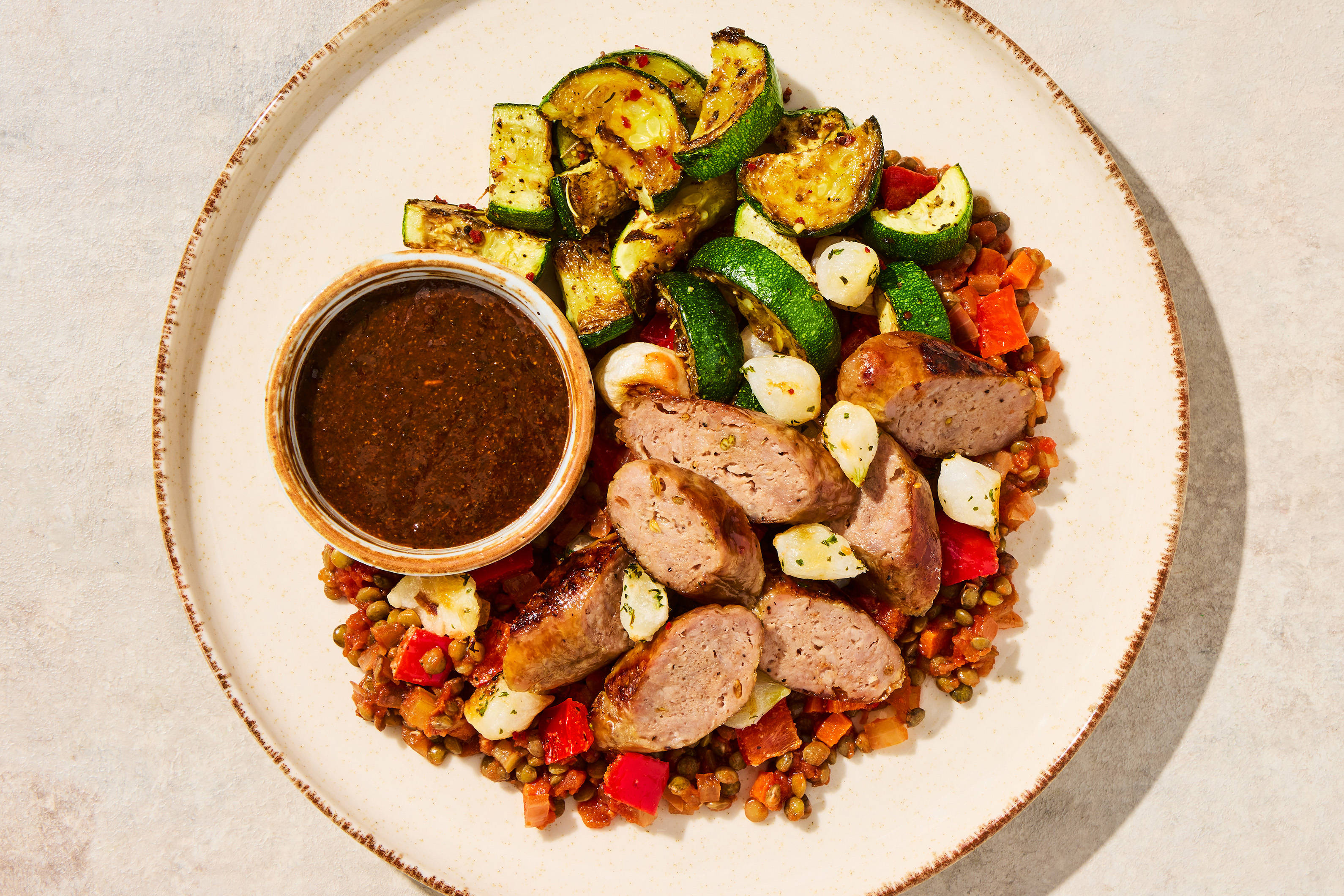 Italian Sausage & Stewed Lentils