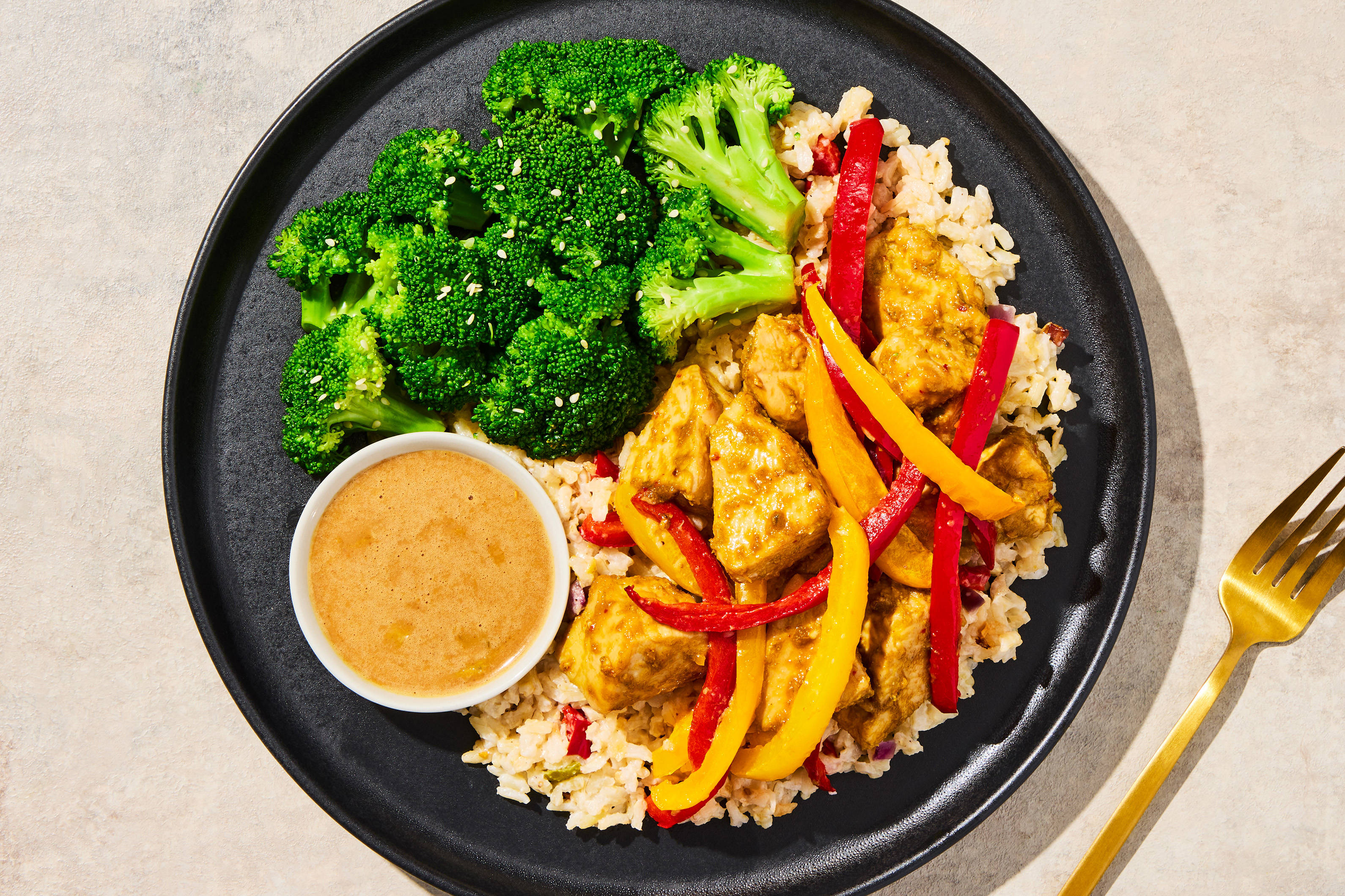 Peanut Chicken & Coconut Rice