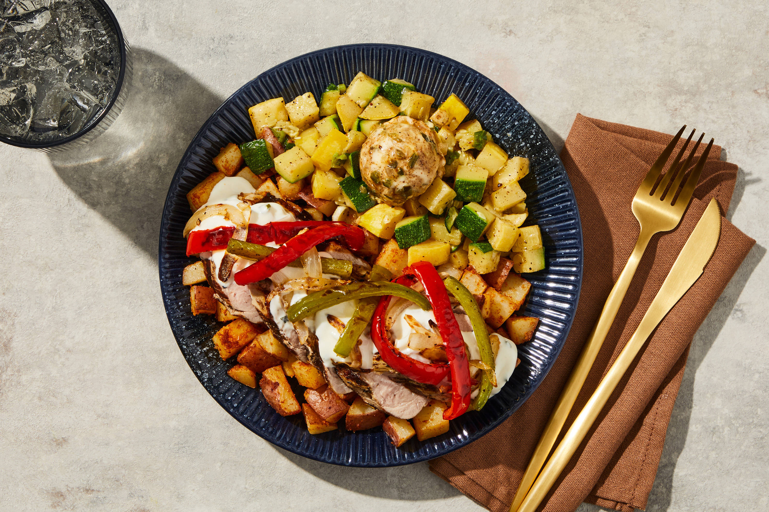 Queso Pork Tenderloin & Rajas