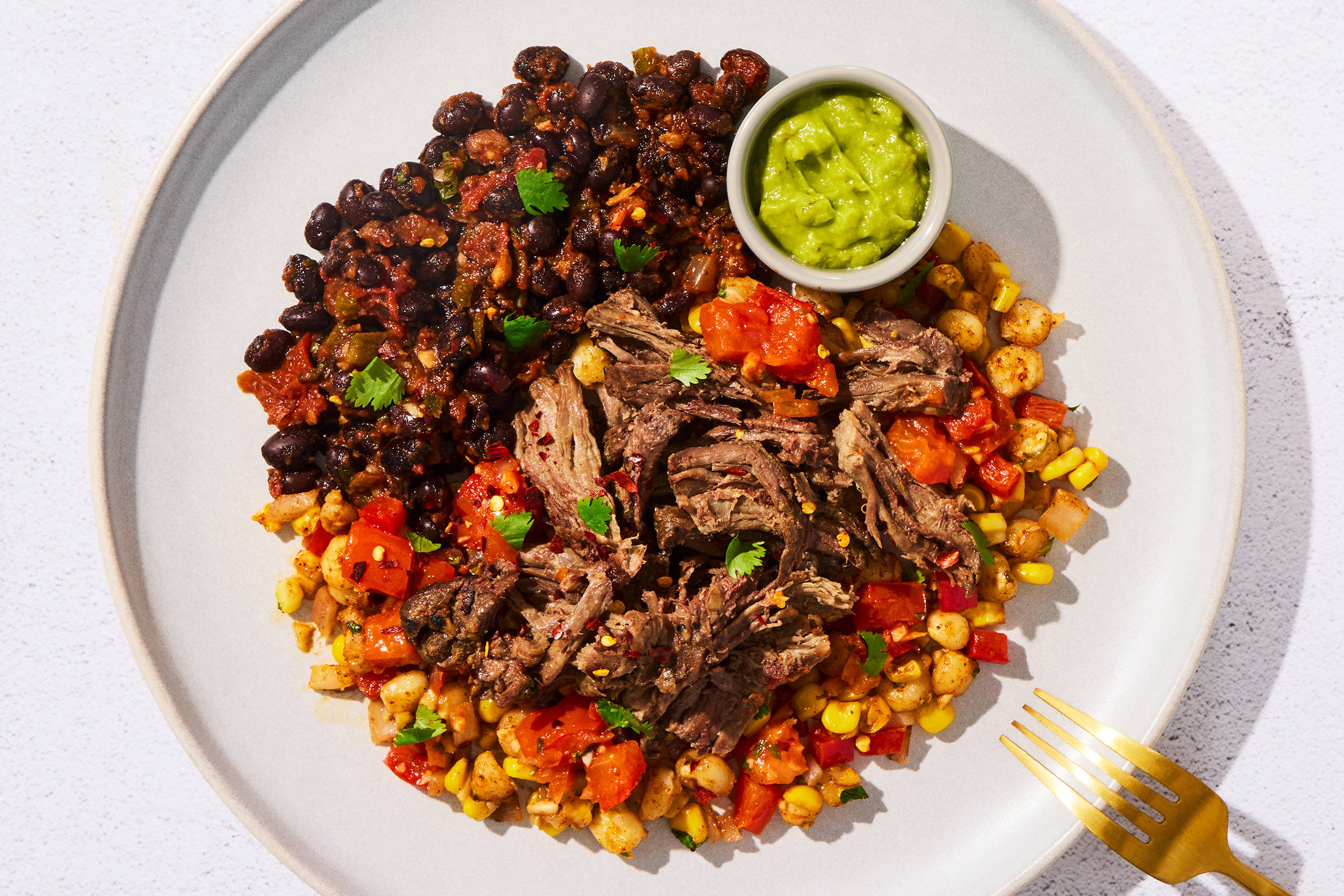 Salsa Roja Shredded Beef & Hominy Salad