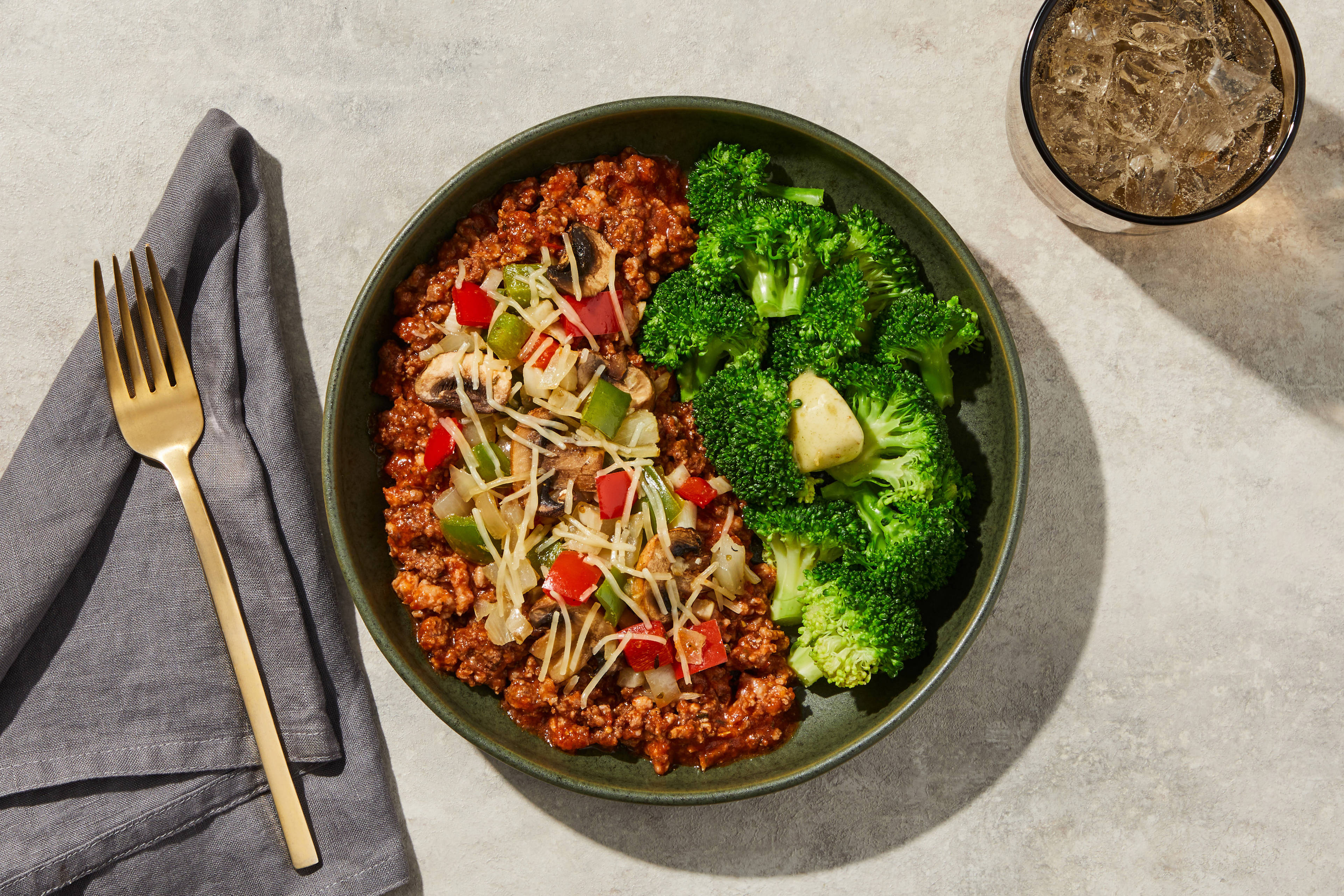 Sausage, Pepper & Mushroom Bowl
