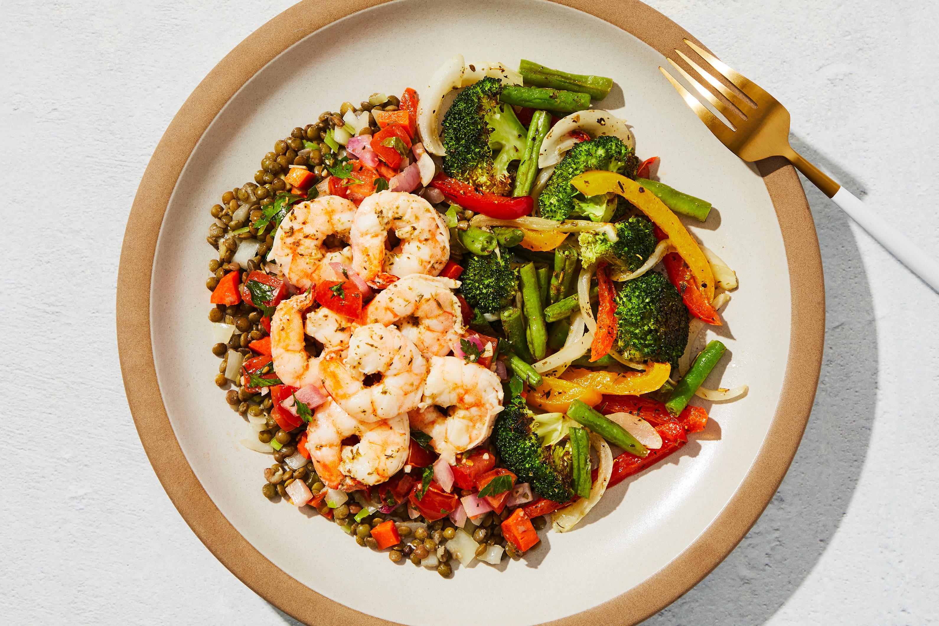 Shrimp & Lentil Garden Bowl