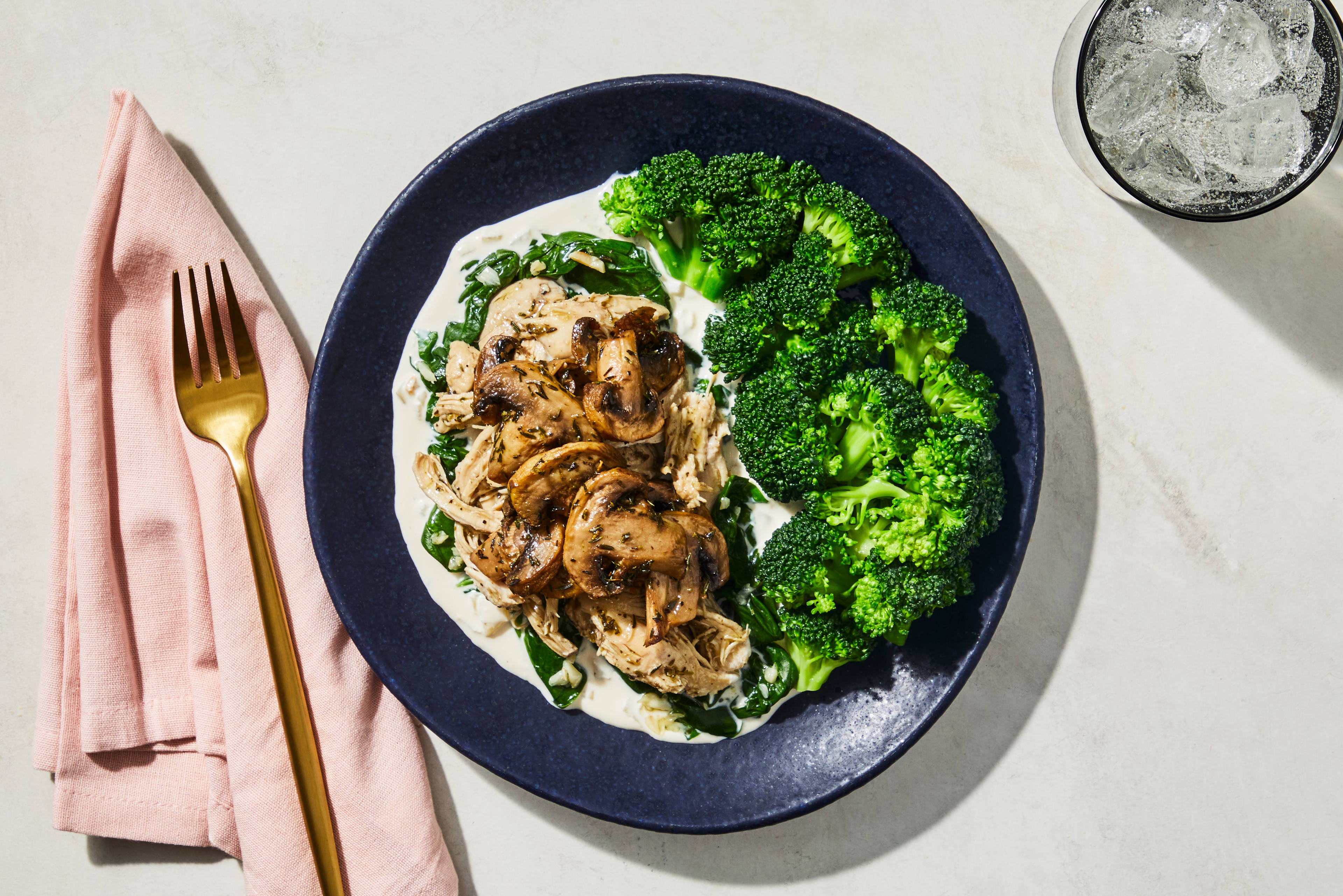 Spinach & Mushroom Chicken Thighs