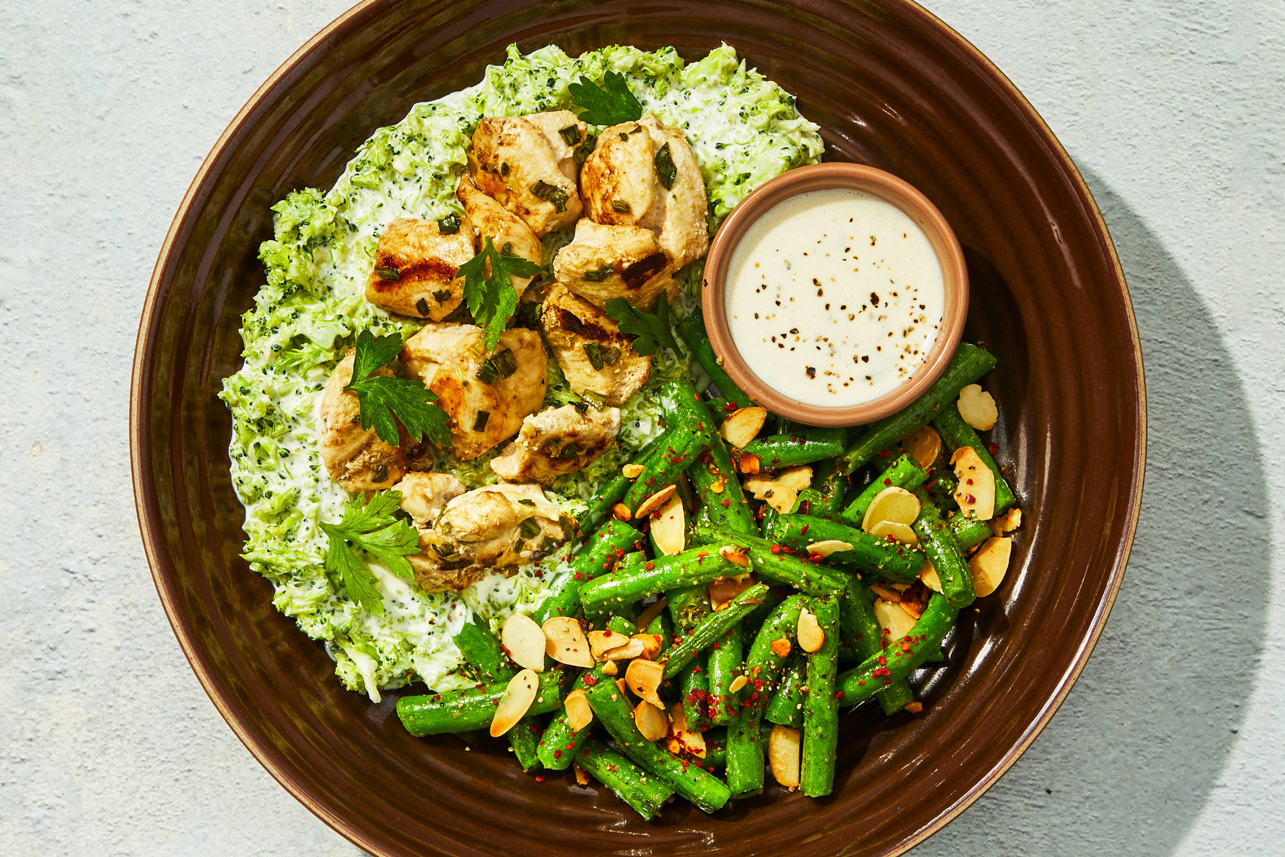 White Cheddar Chicken & Broccoli "Grits"