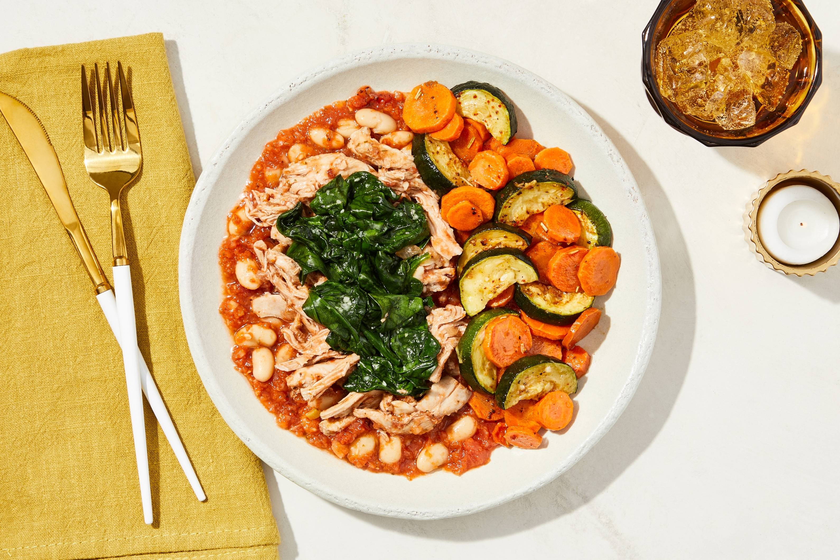 Tuscan-Style Chicken Thighs & White Beans