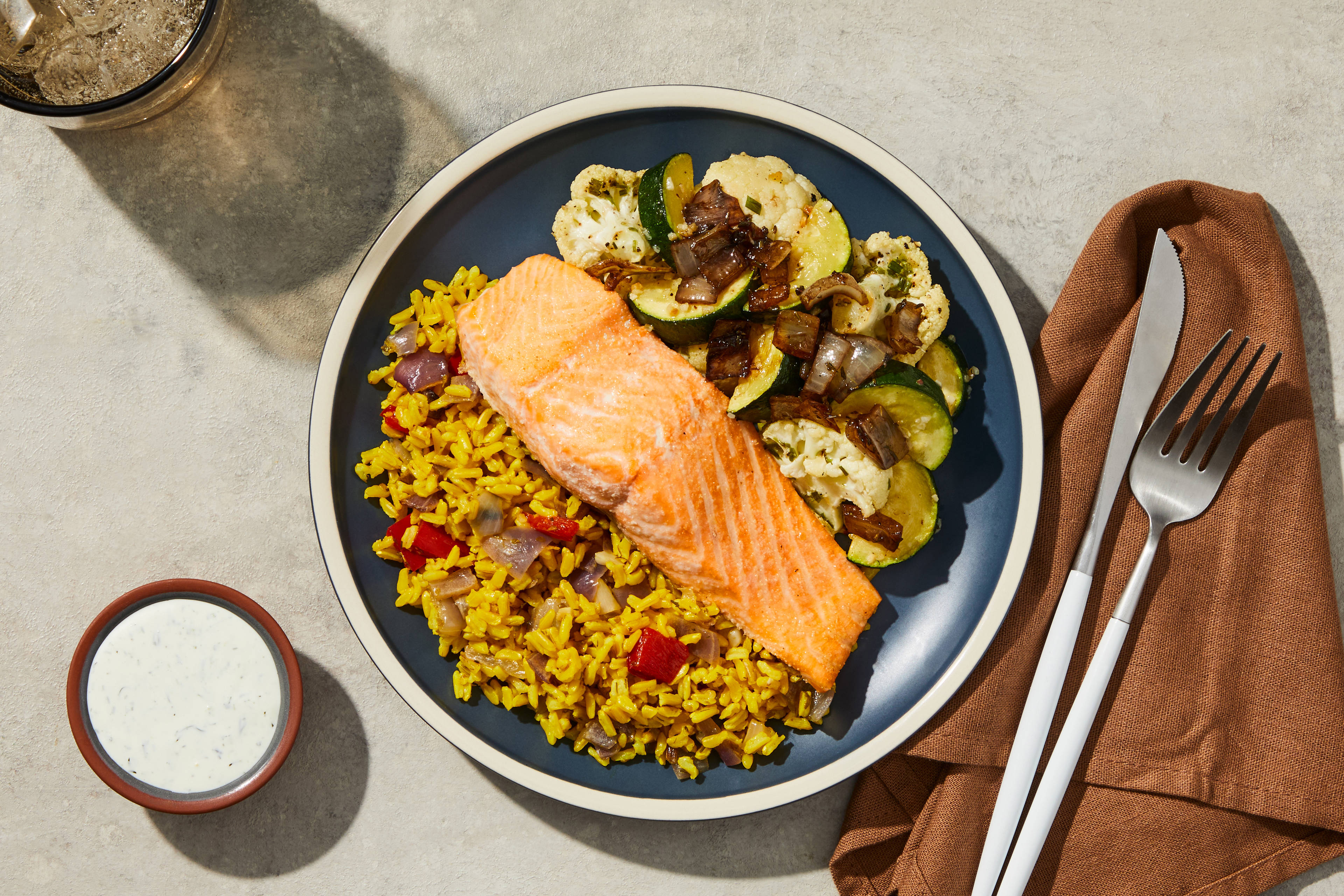 Tzatziki Salmon & Lemon Rice