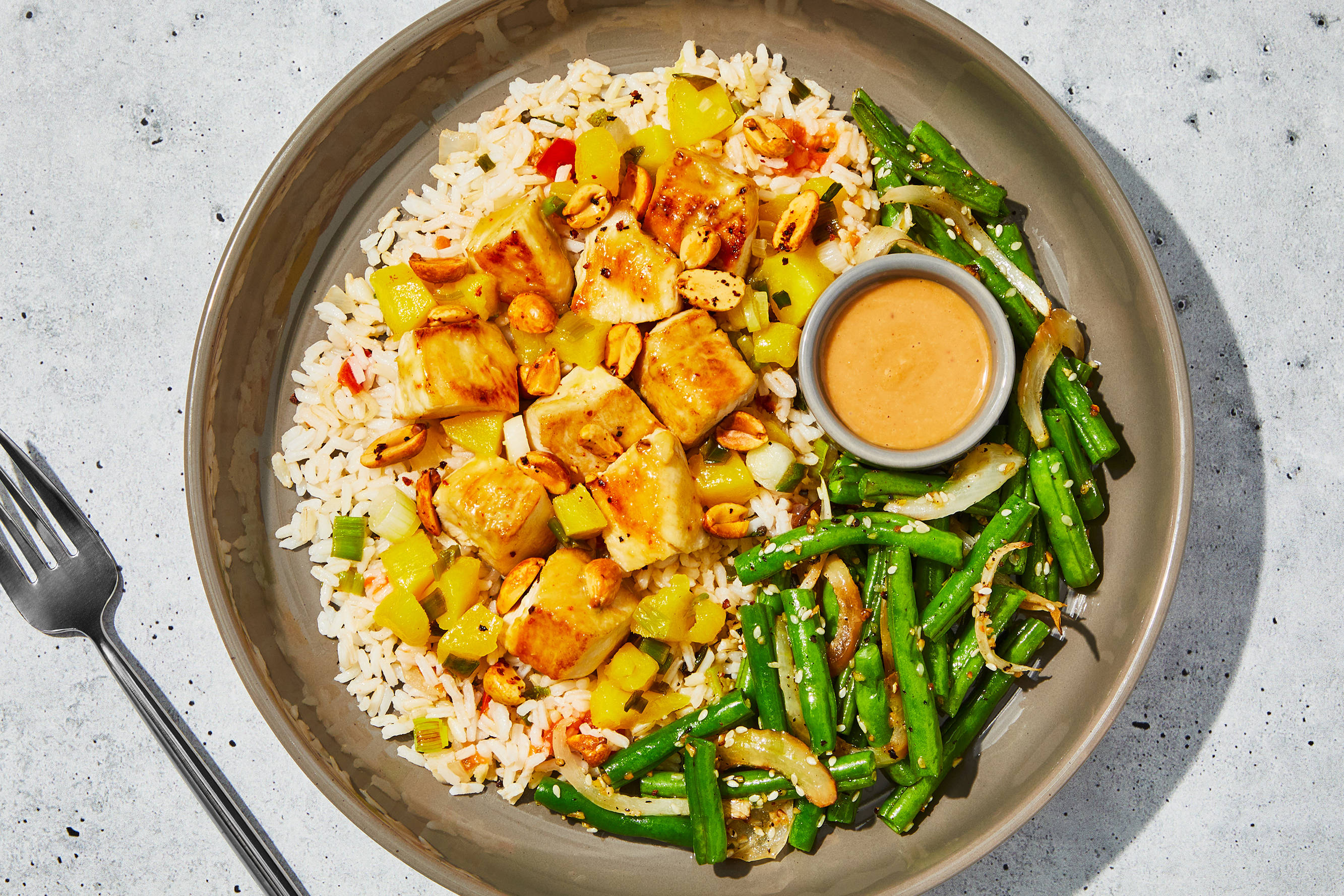 Thai-Style Peanut & Mango Chicken Bowl