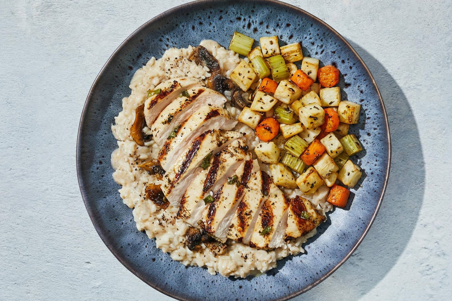 Truffle Butter Chicken & Mushroom Risotto