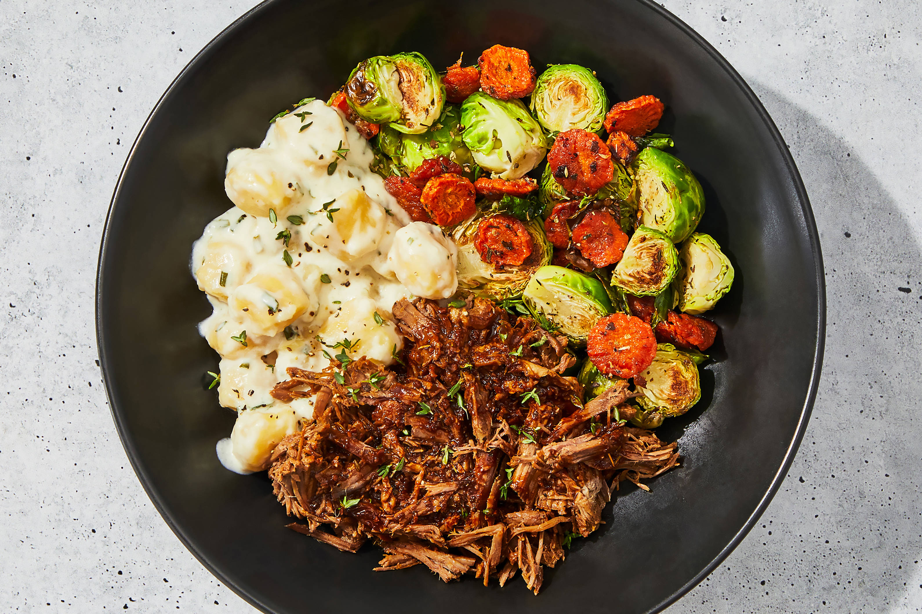 White Cheddar Gnocchi & Shredded Beef