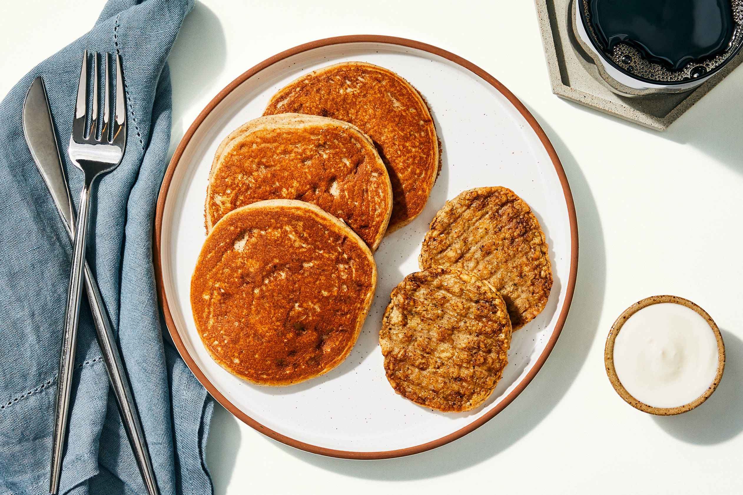 Cinnamon Roll Protein Pancakes