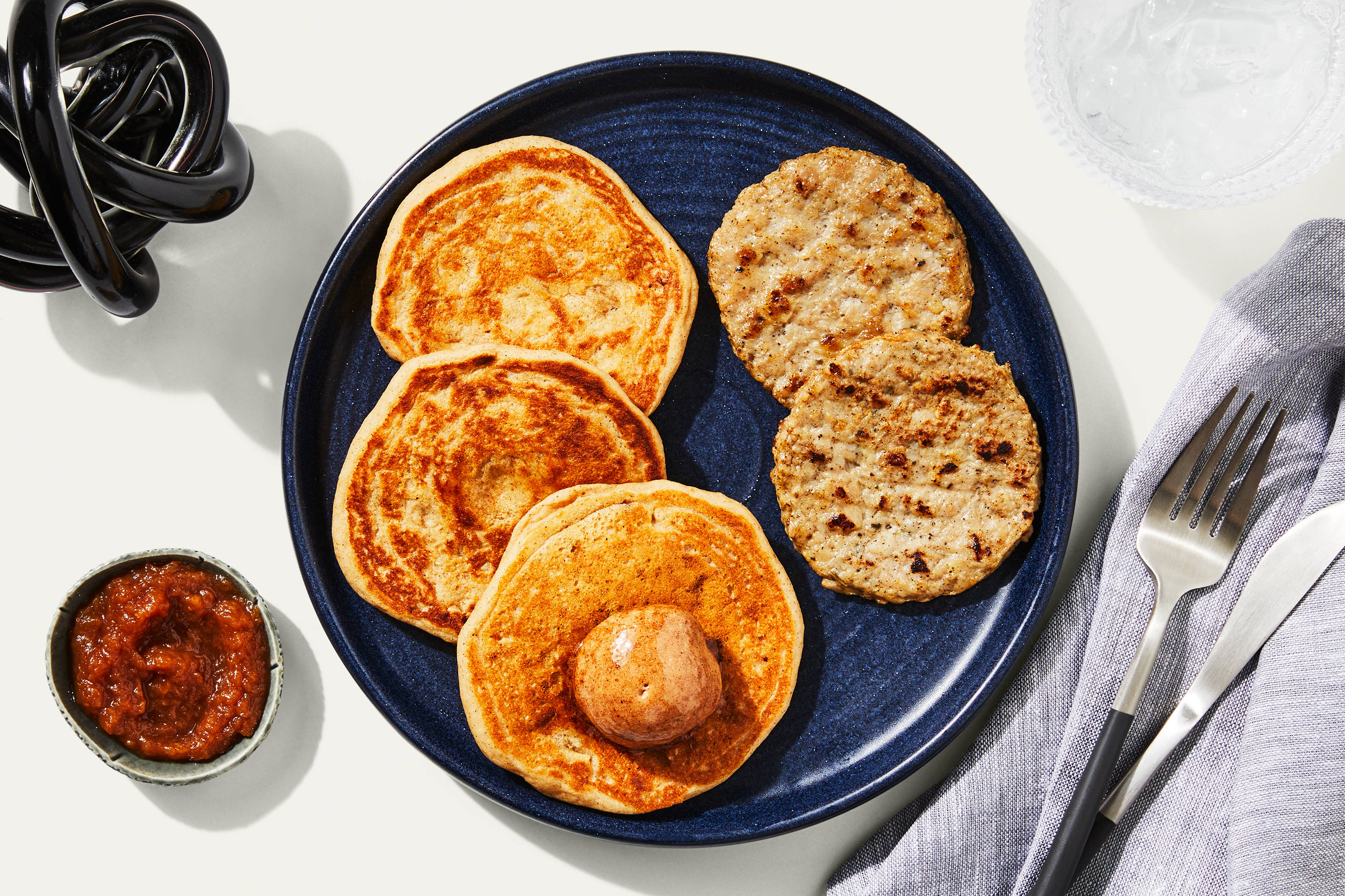 Apple Spice Protein Pancakes 