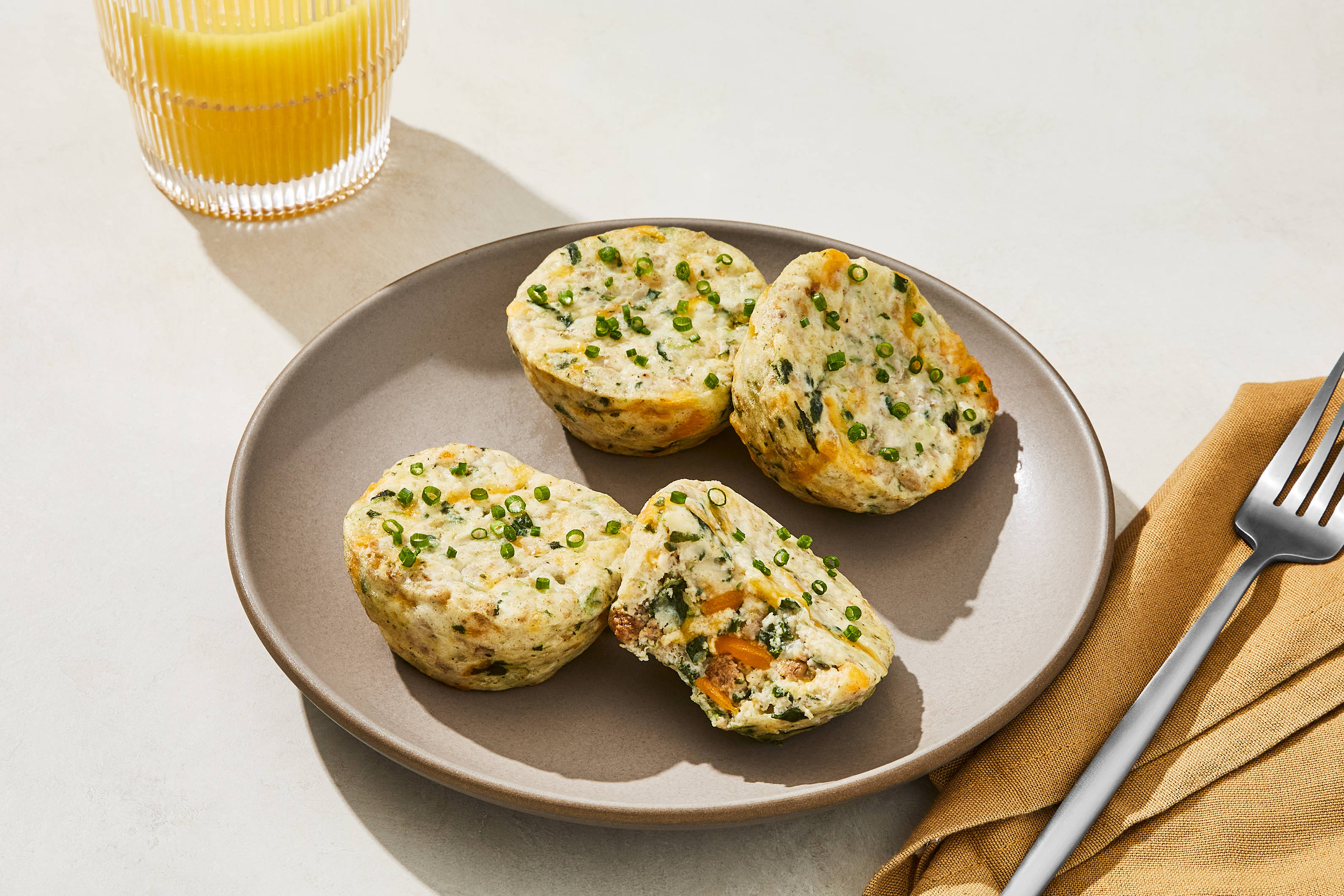 Turkey Sausage & Four Cheese Egg White Bites