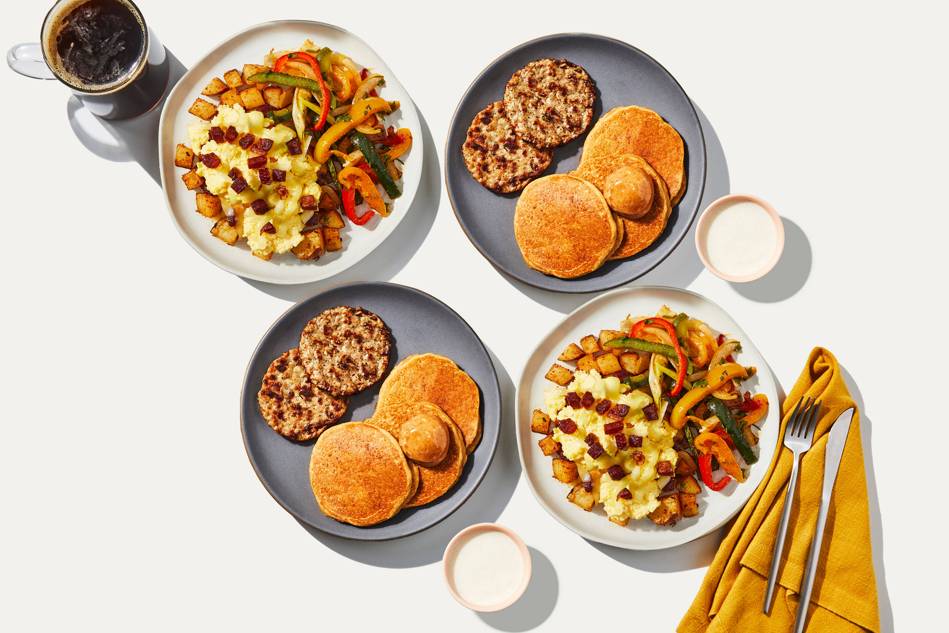 Breakfast Bundle - Gingerbread-Spiced Pancakes & Potato, Bacon & Egg Skillet