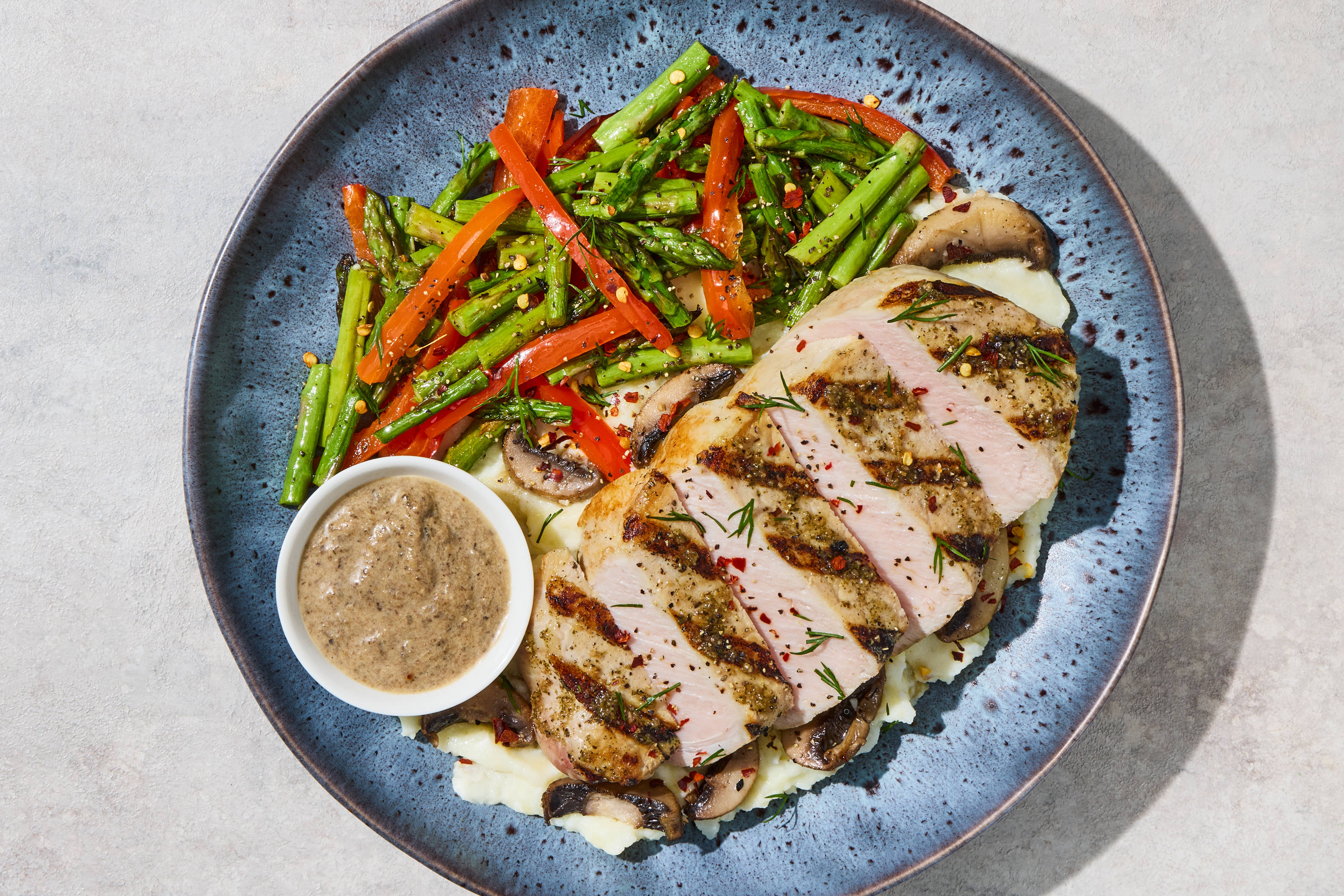 Mushroom & Onion Cream Pork Chop