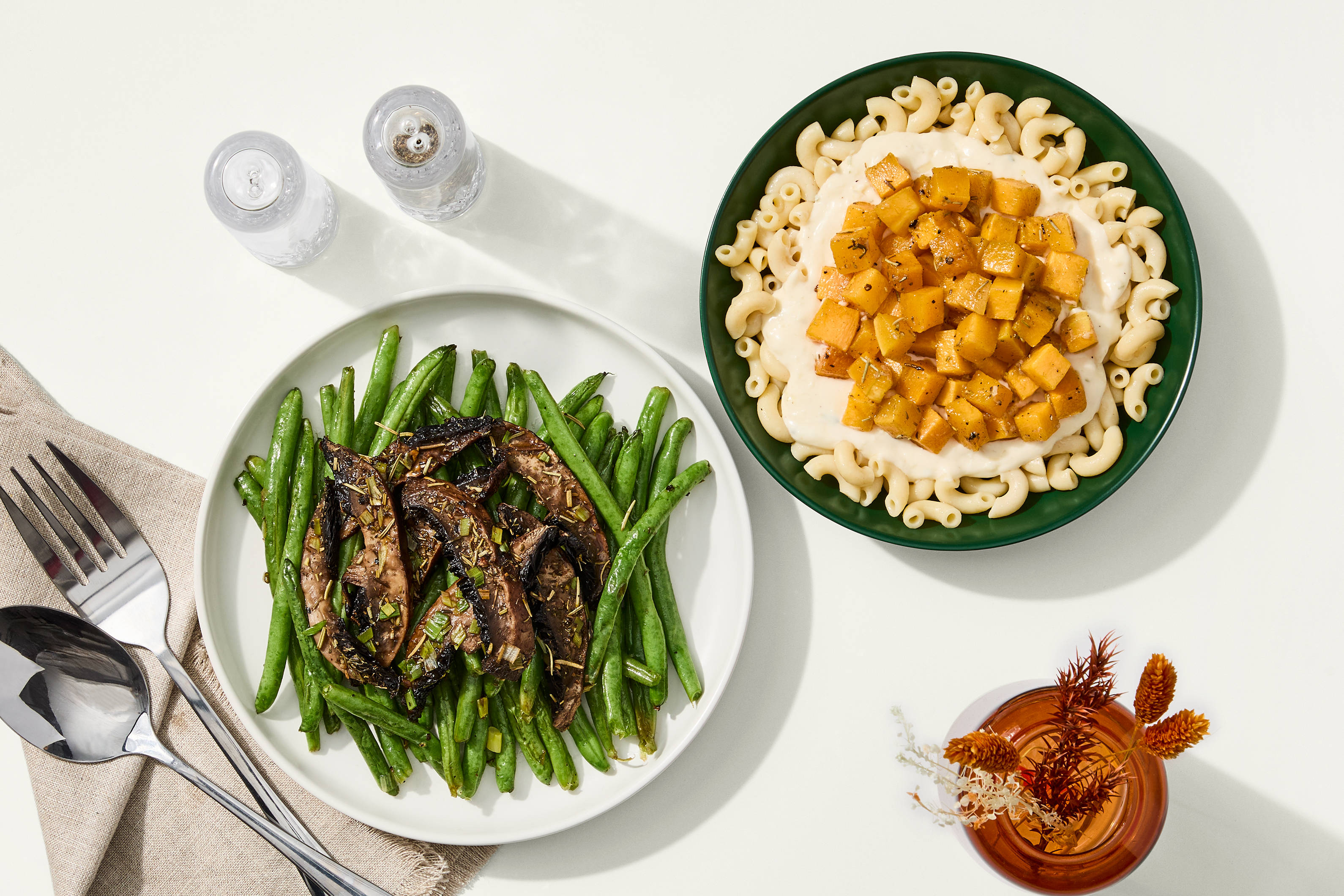 Roasted Green Beans & Mushrooms