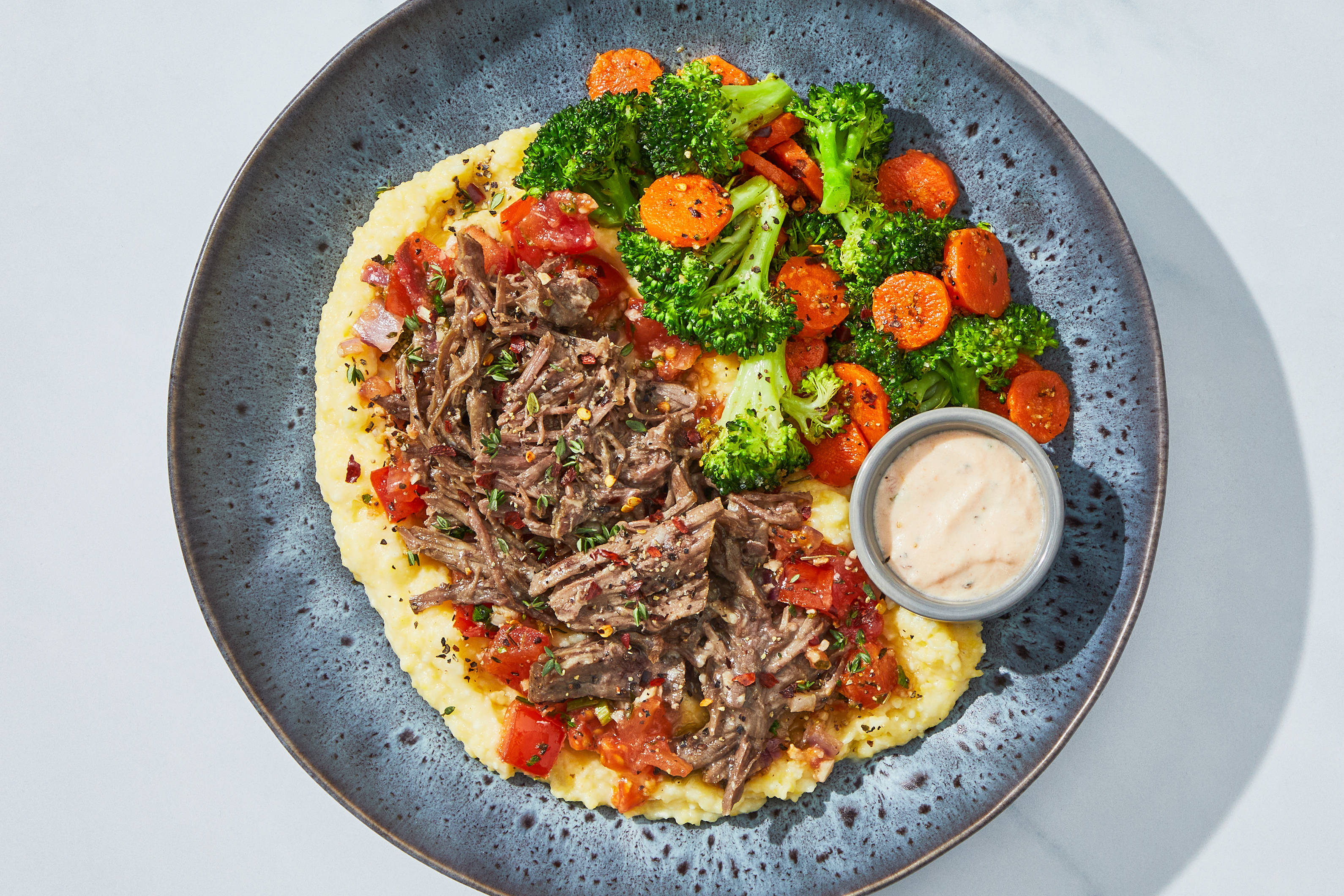 Garlic Tomato Cream Shredded Beef