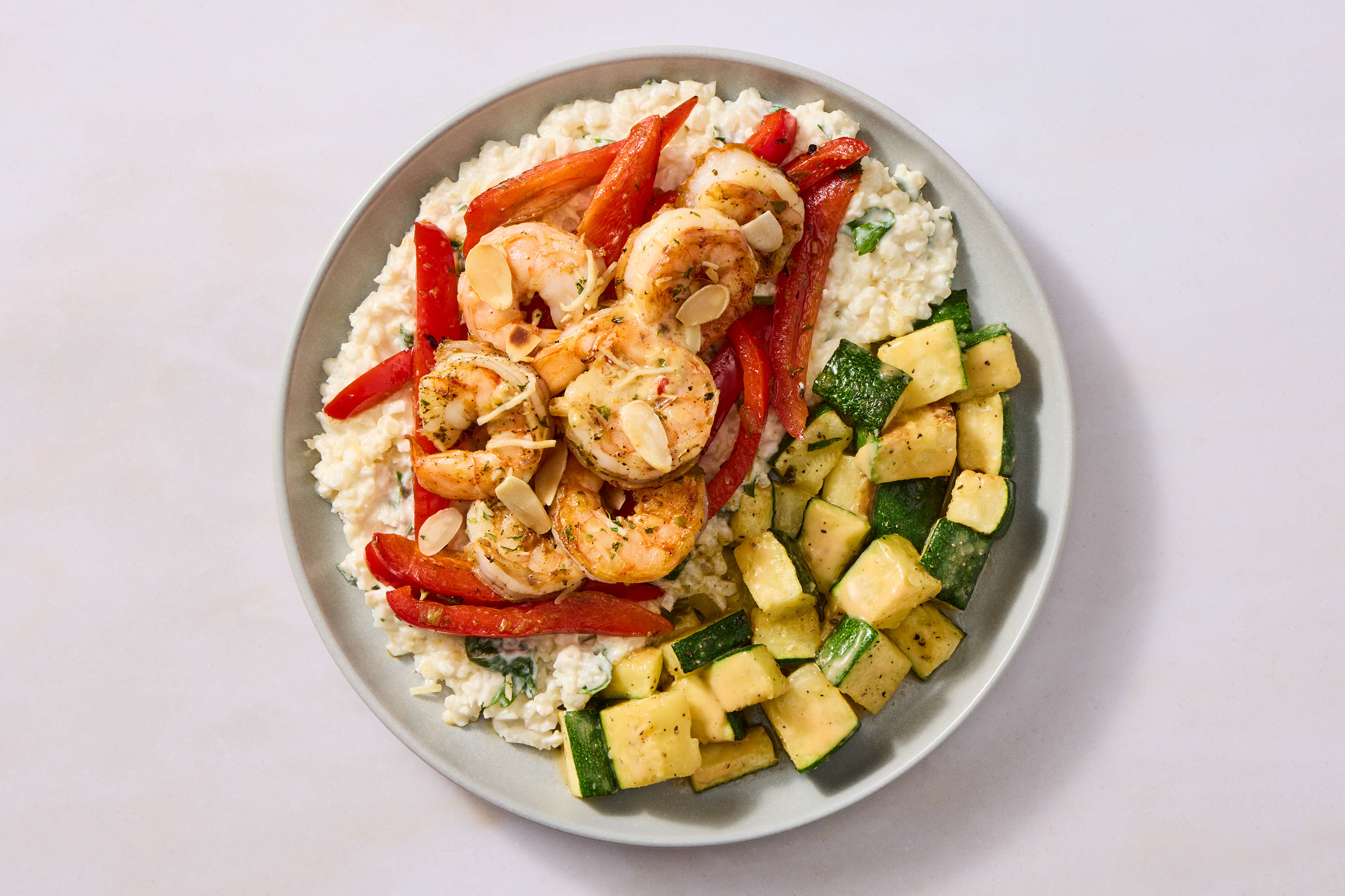Buttered Shrimp Cauliflower Gratin