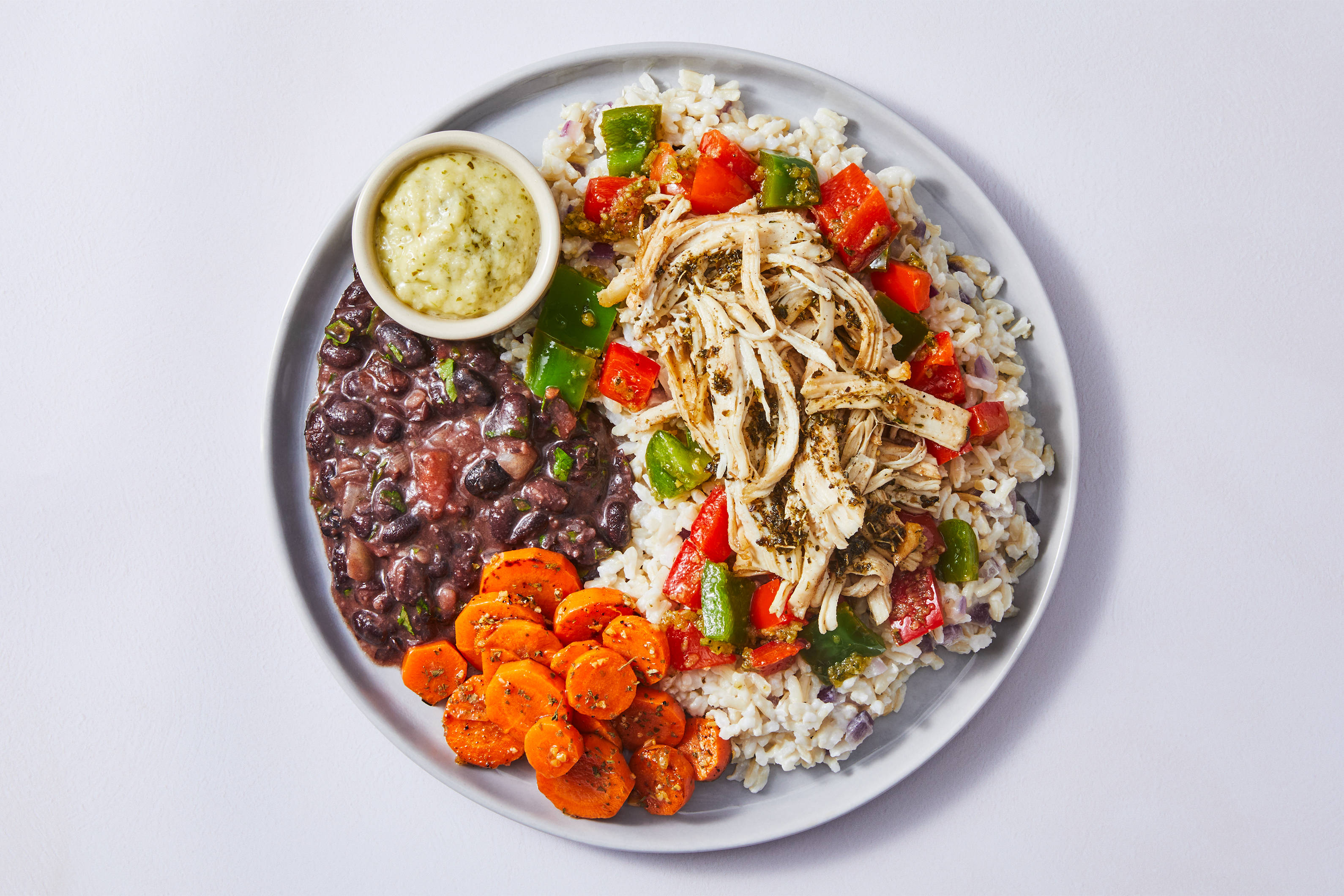 Citrus Mojo Shredded Chicken & Coconut Rice