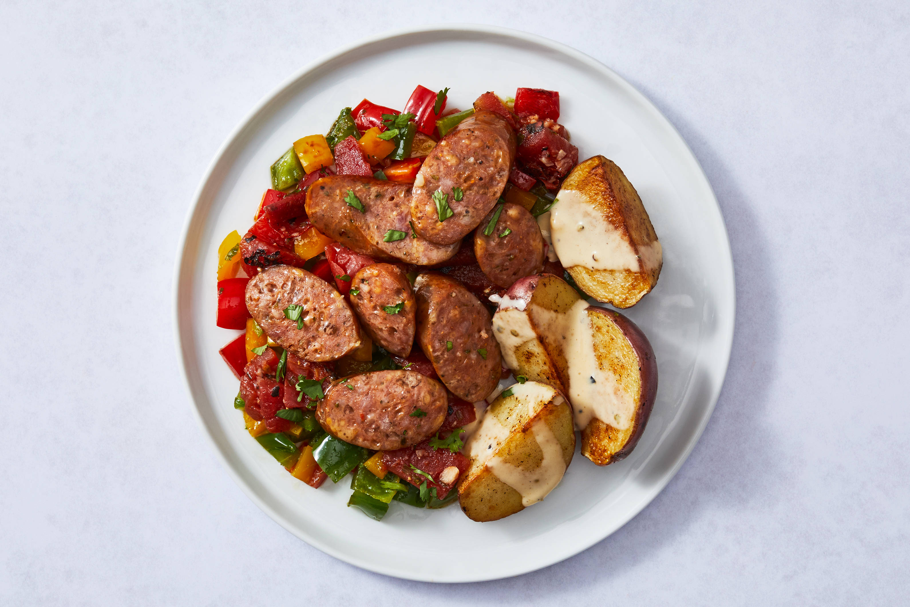 Bison-Pork Sausage & Cheesy Potatoes