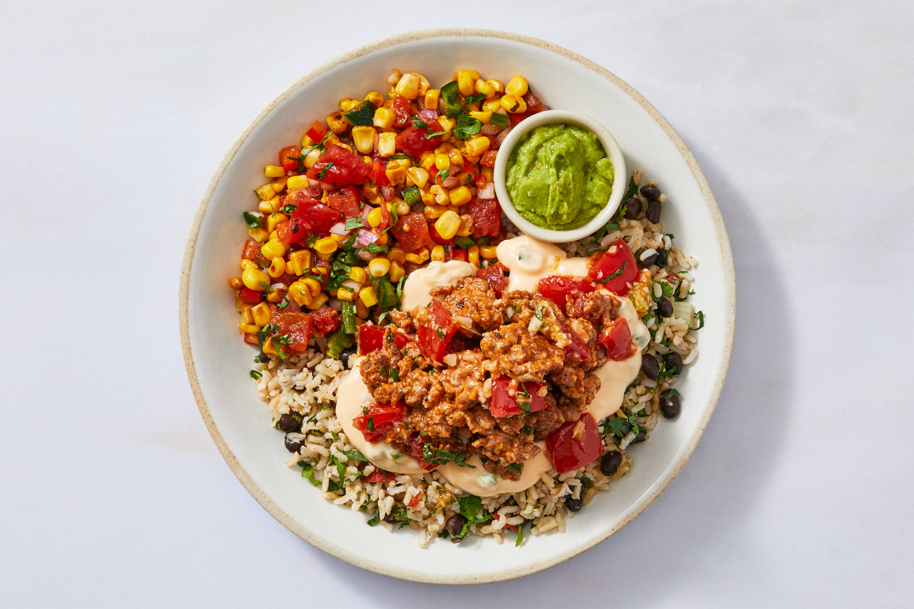 Chorizo & Guacamole Taco Bowl