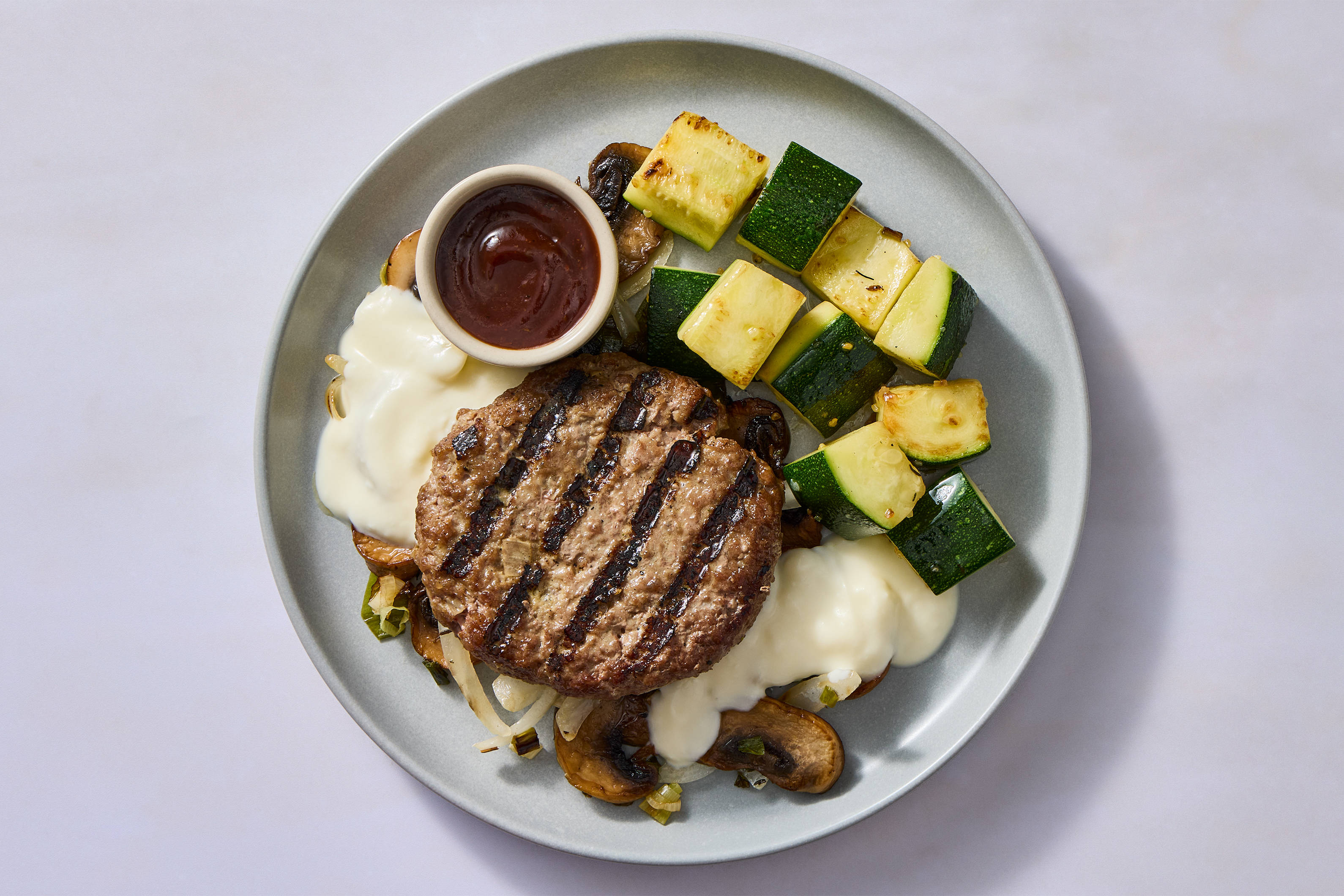 Monterey Jack Burger & BBQ Sauce