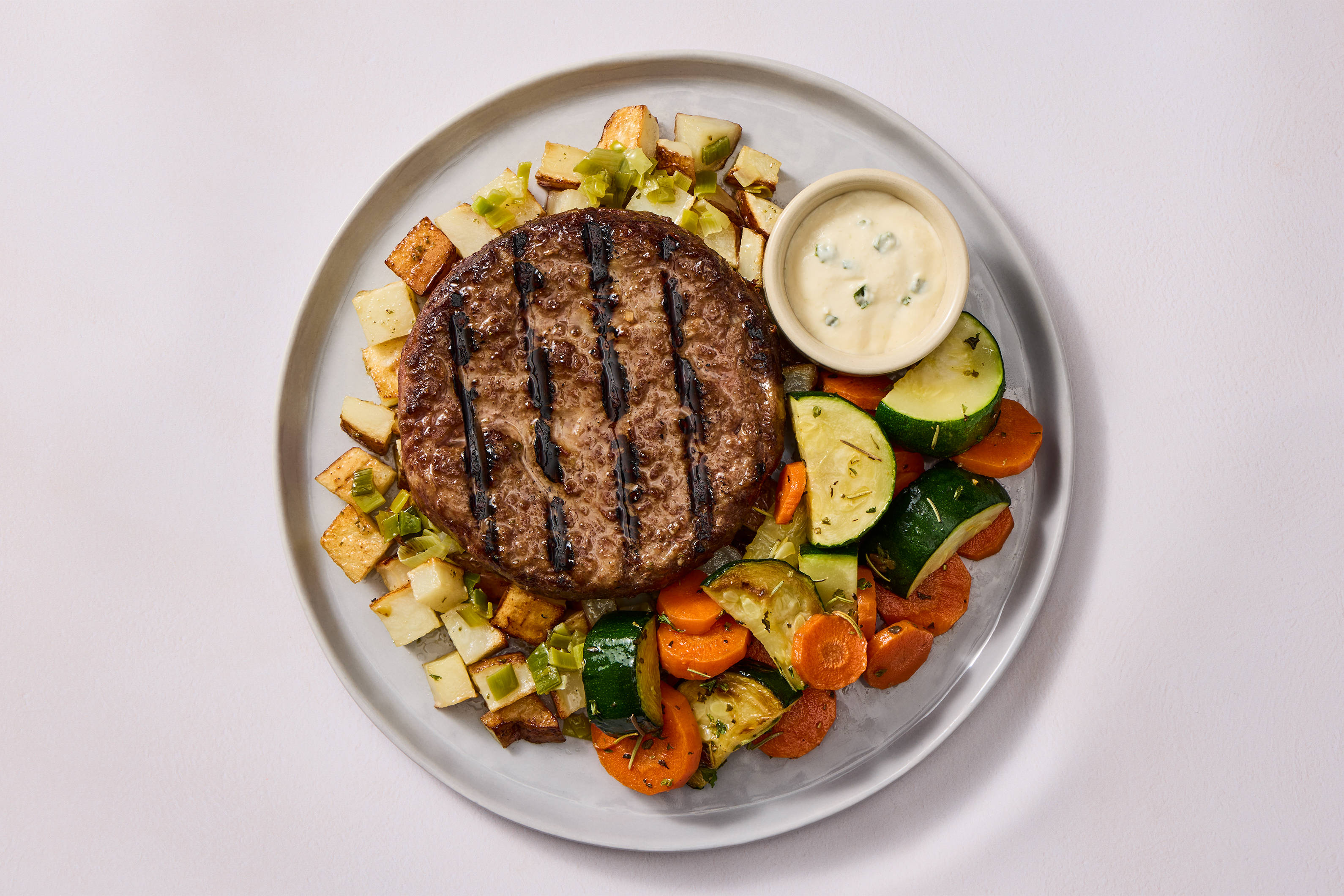 White Cheddar Truffle & Leek Burger