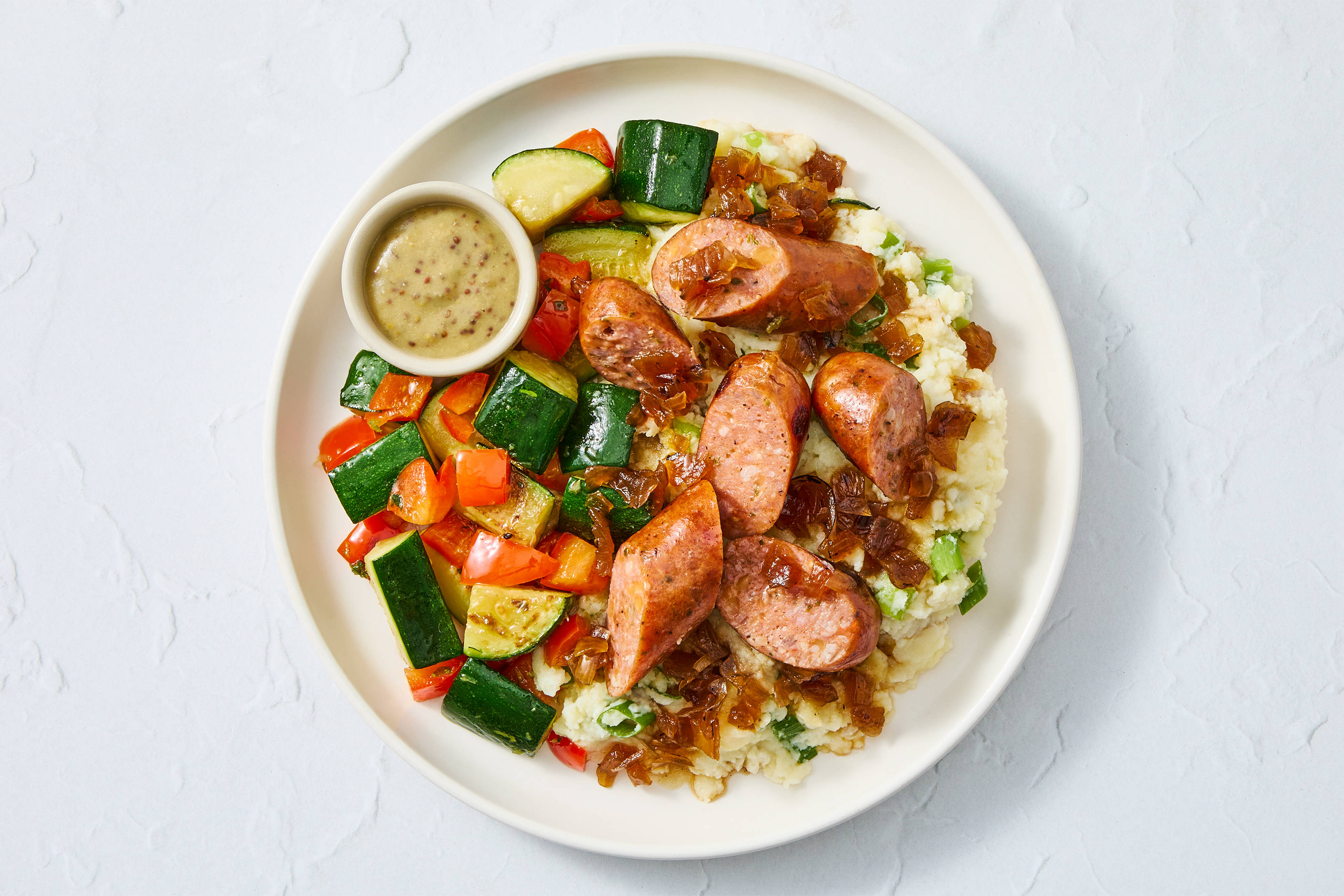 Maple-Mustard Glazed Bison-Pork Sausage