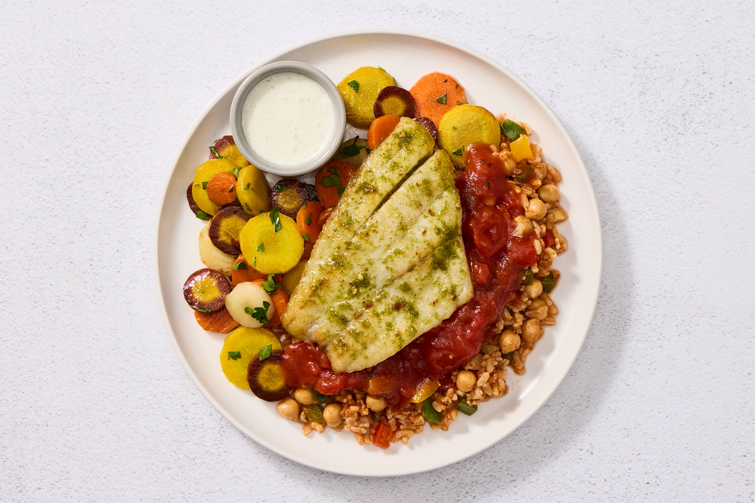 Harissa Barramundi & Chickpea Bowl