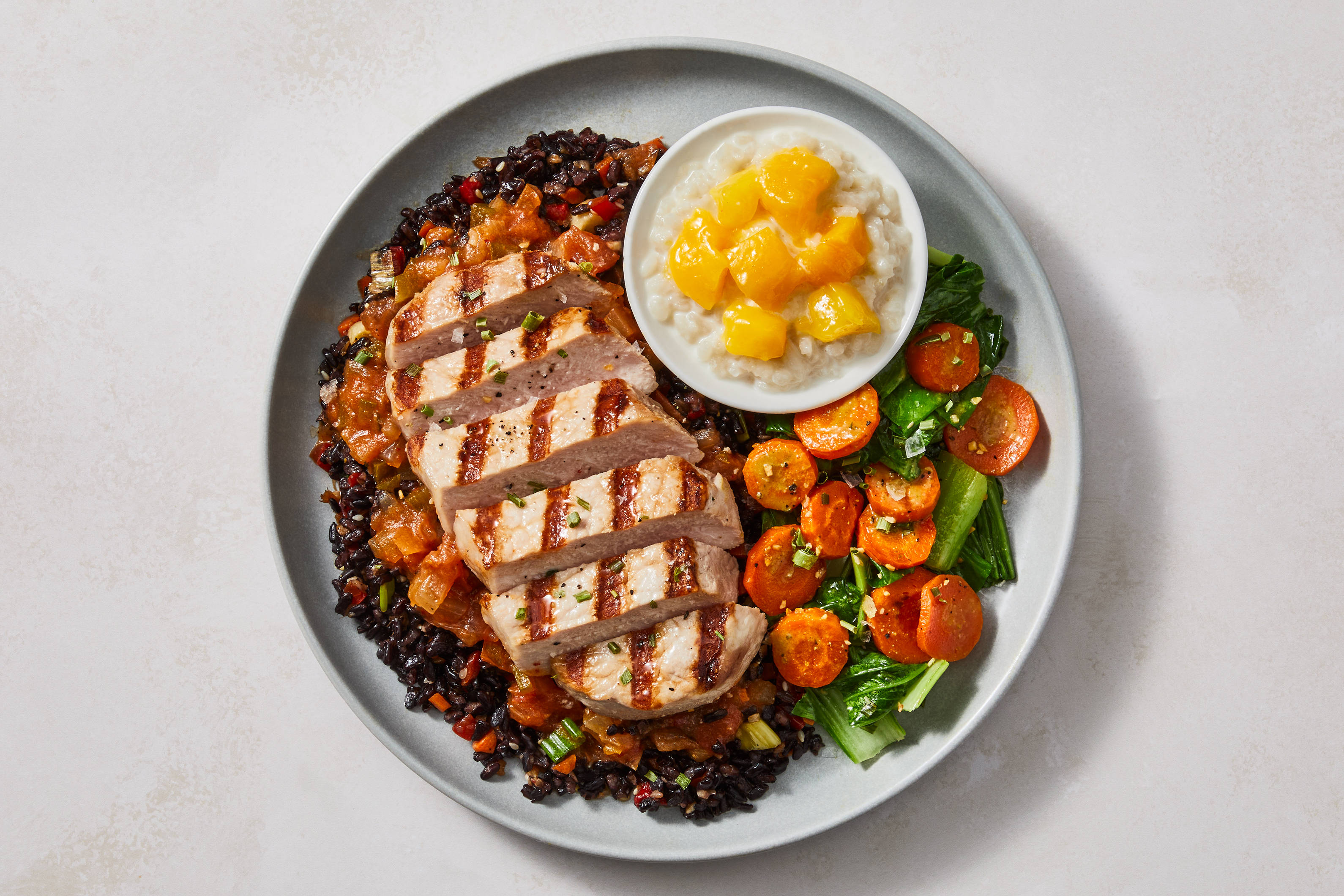 Indonesian-Style Chili Pork Chop & Black Rice