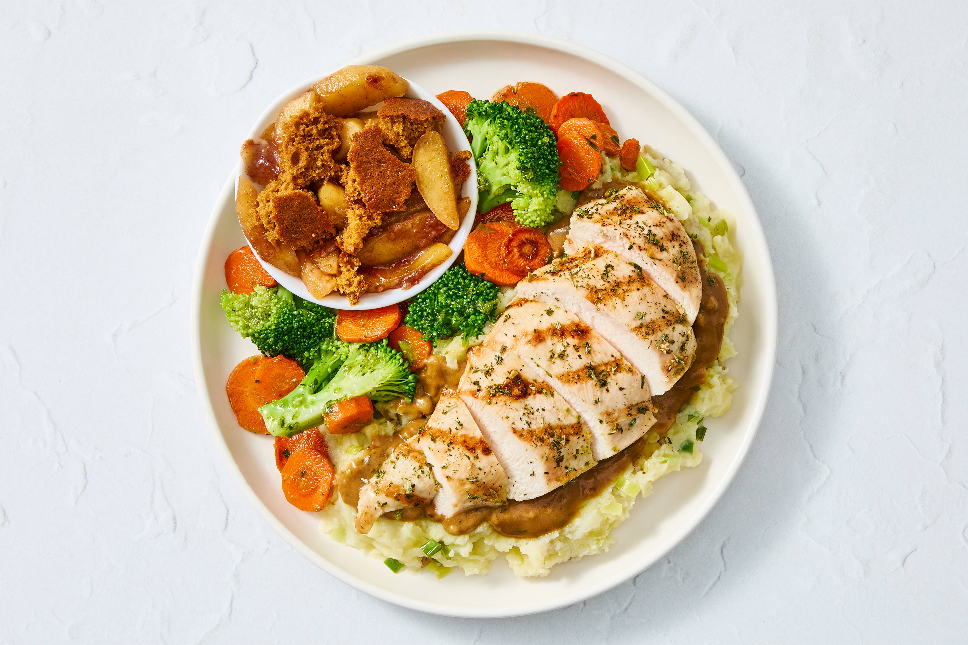Mom's Chicken Dinner & Apple Cake