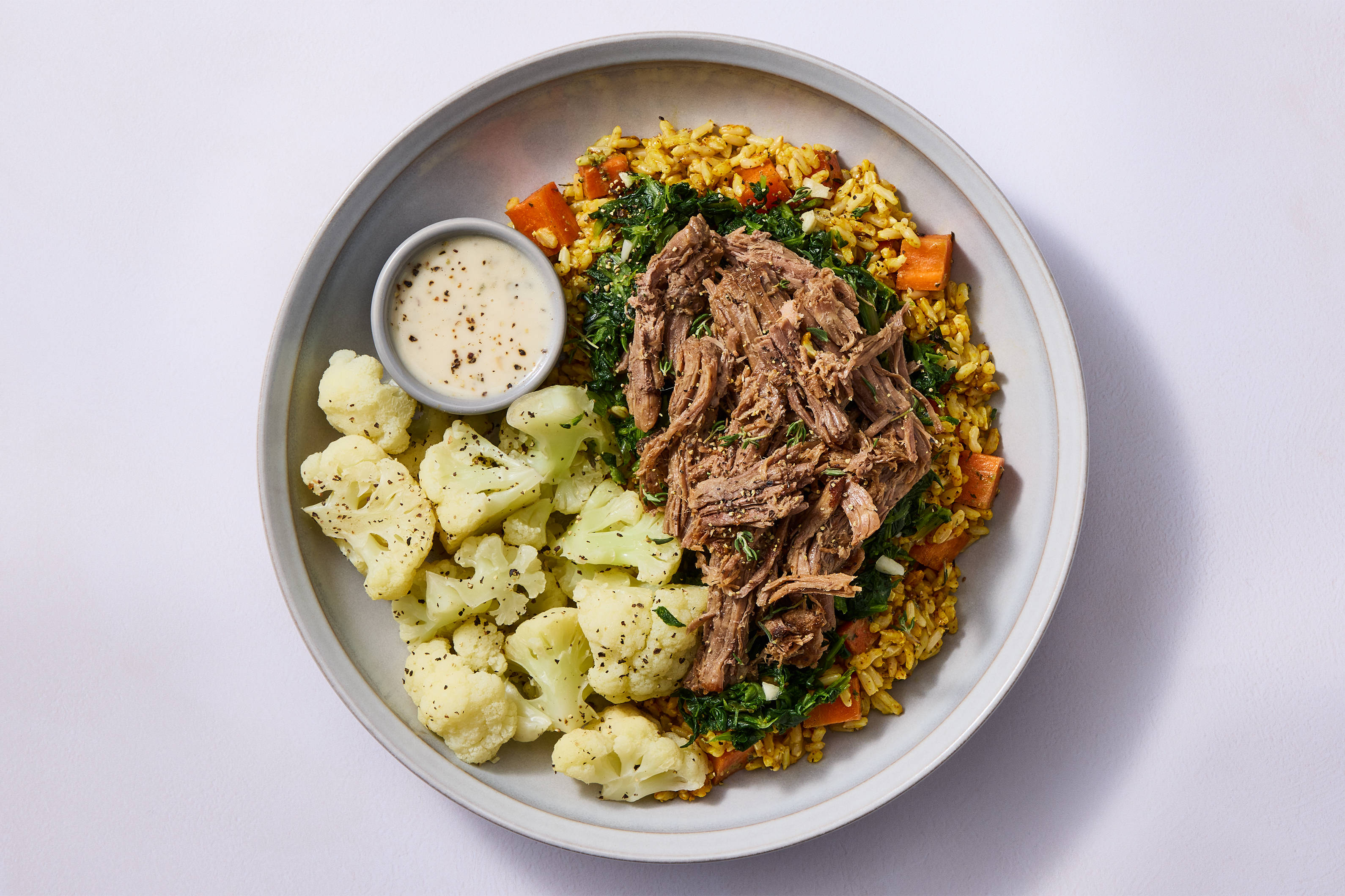 Truffle Vinaigrette Shredded Beef Bowl