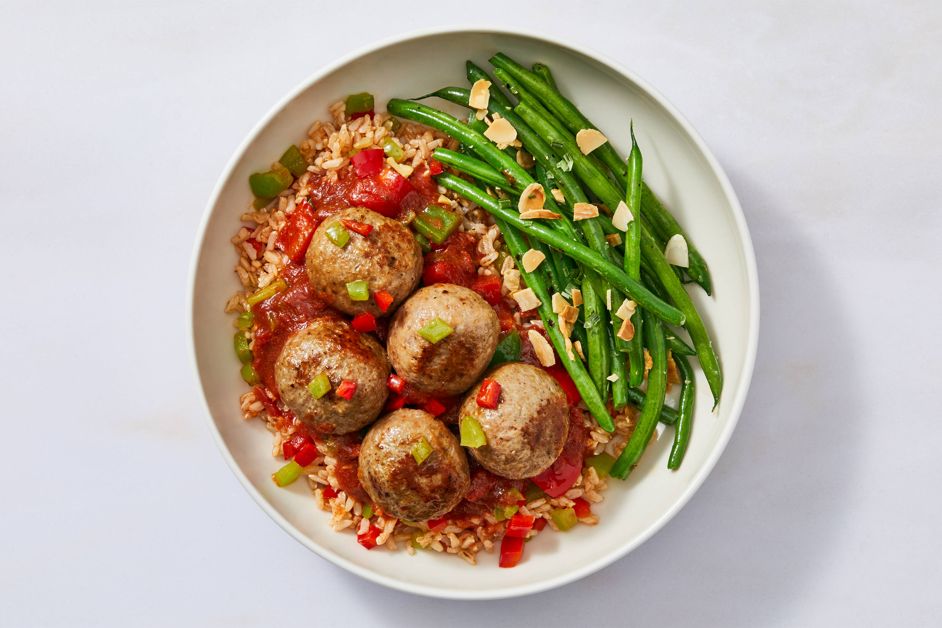 Unstuffed Peppers & Meatballs