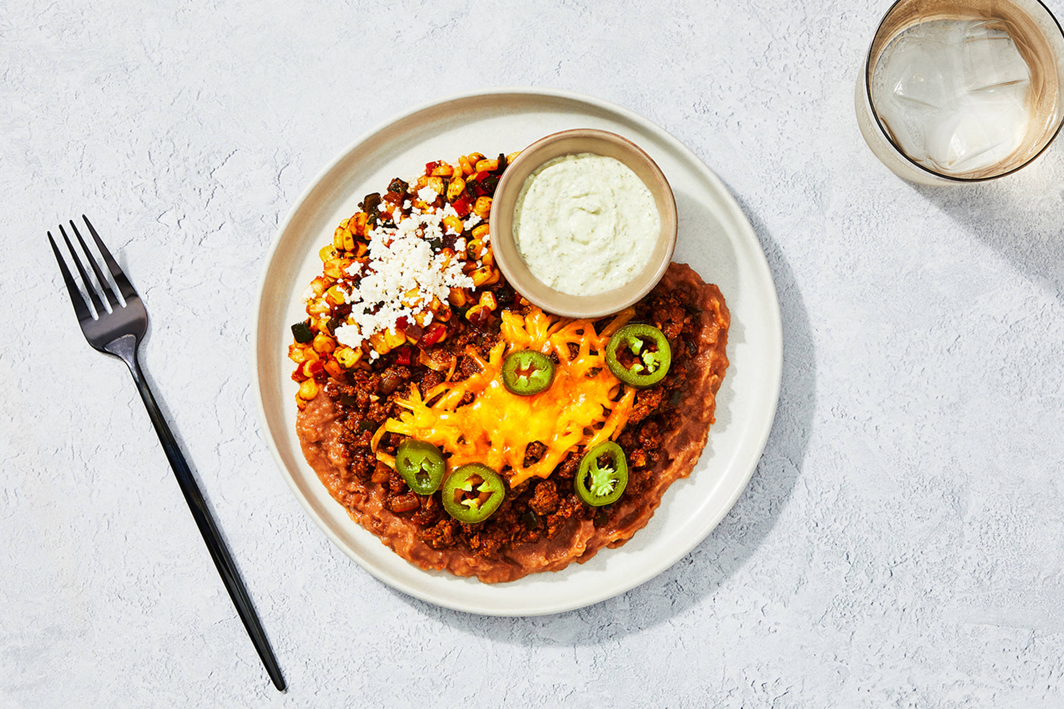Taco Bowl with Corn Salsa