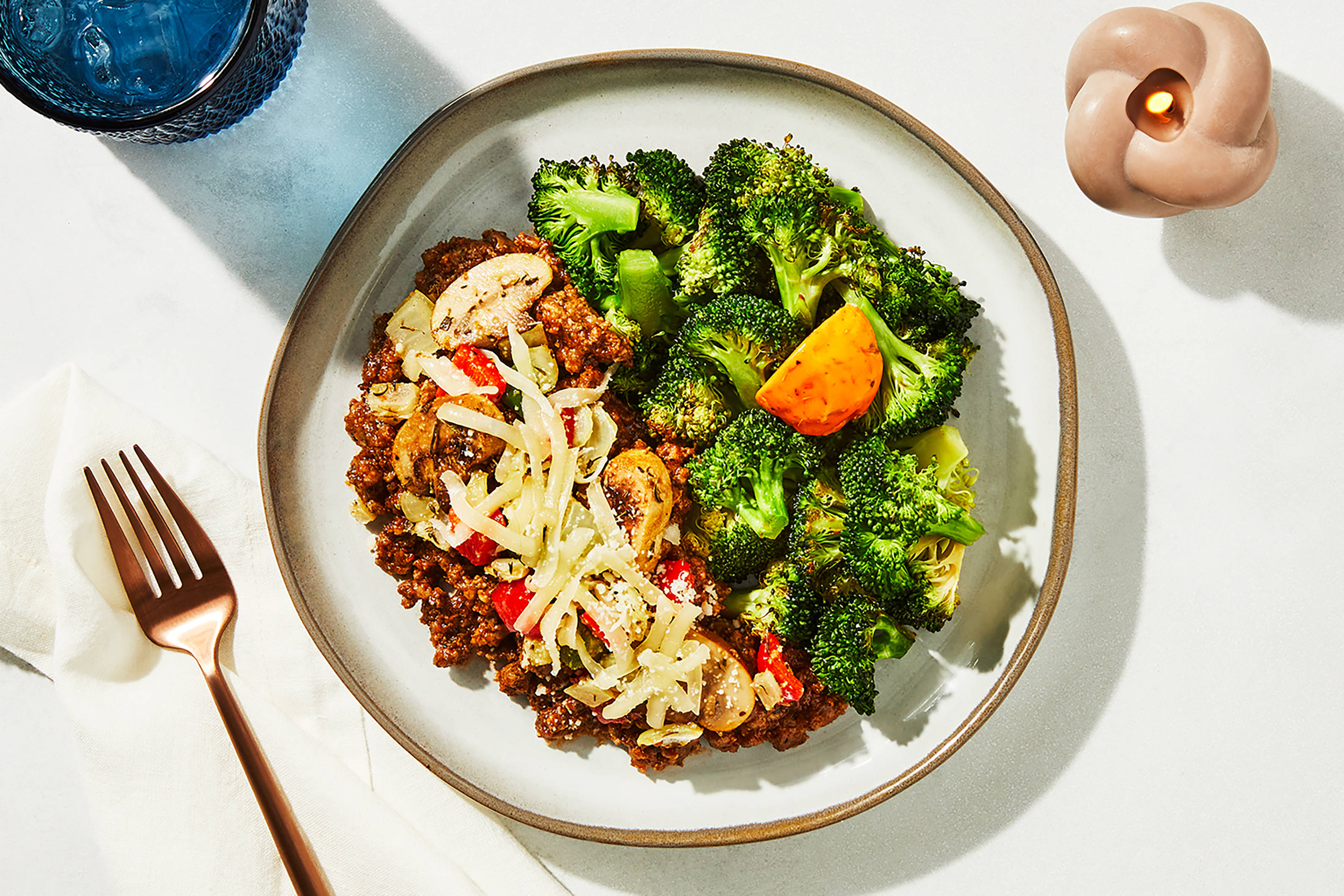 Sausage, Pepper & Mushroom Bowl