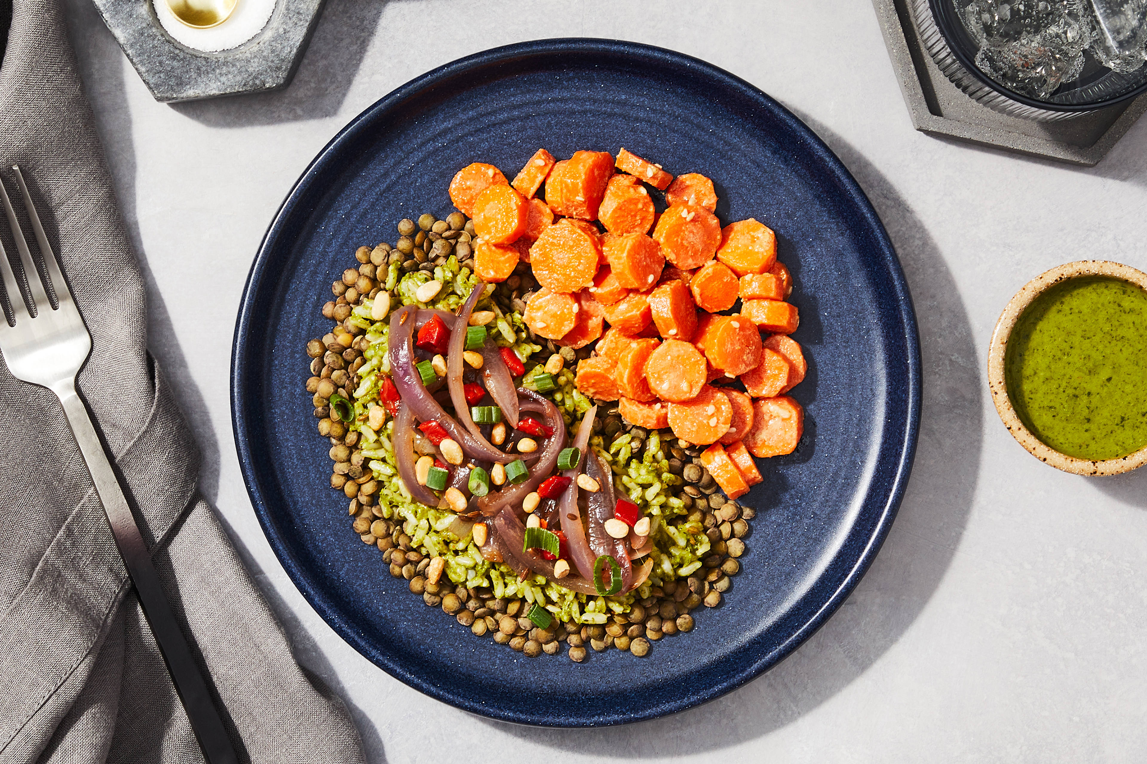 Moujaddara (lentilles et riz)