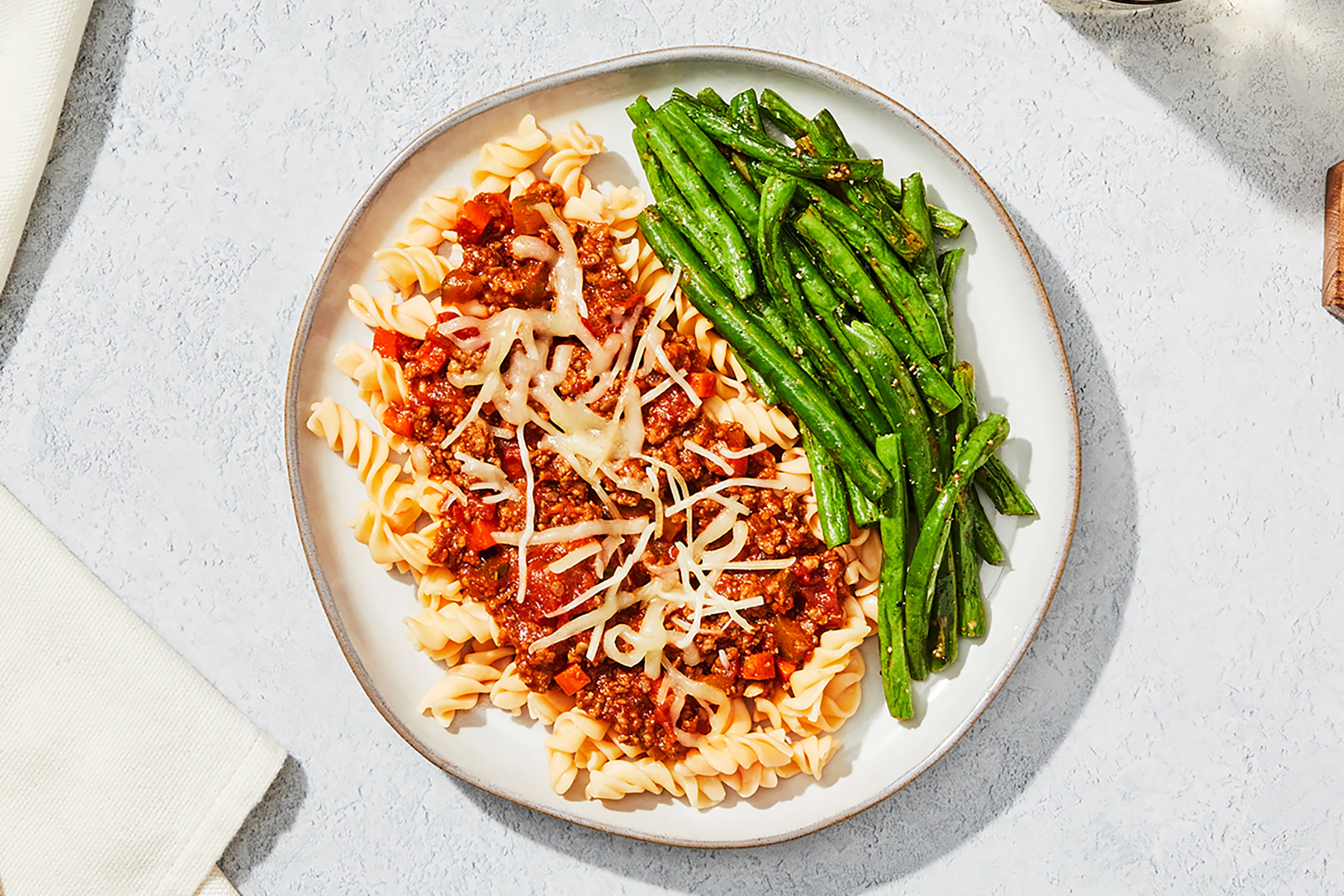 Fusilli & Ground Pork Tomato Ragu