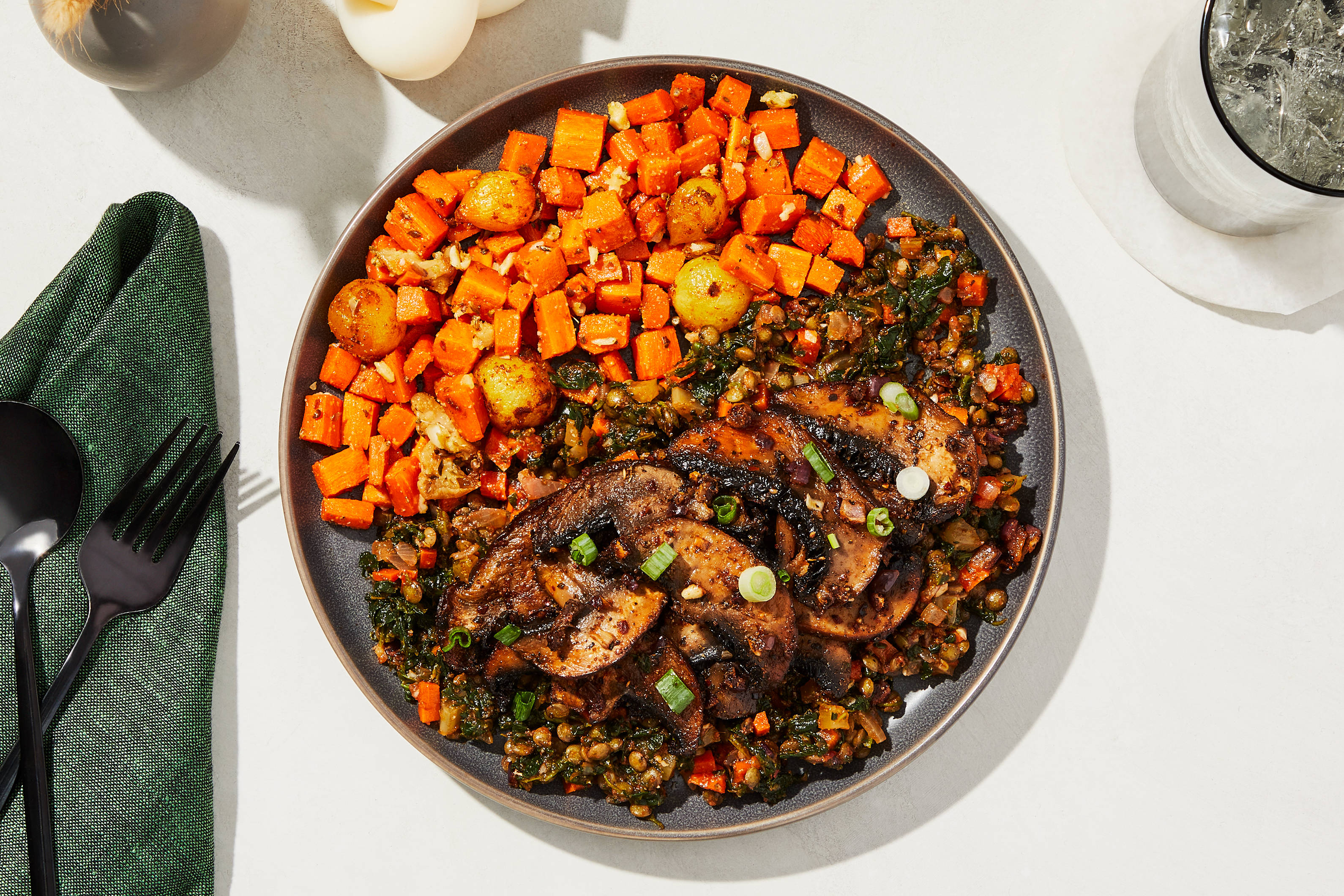 Italian Roasted Mushrooms + Chicken