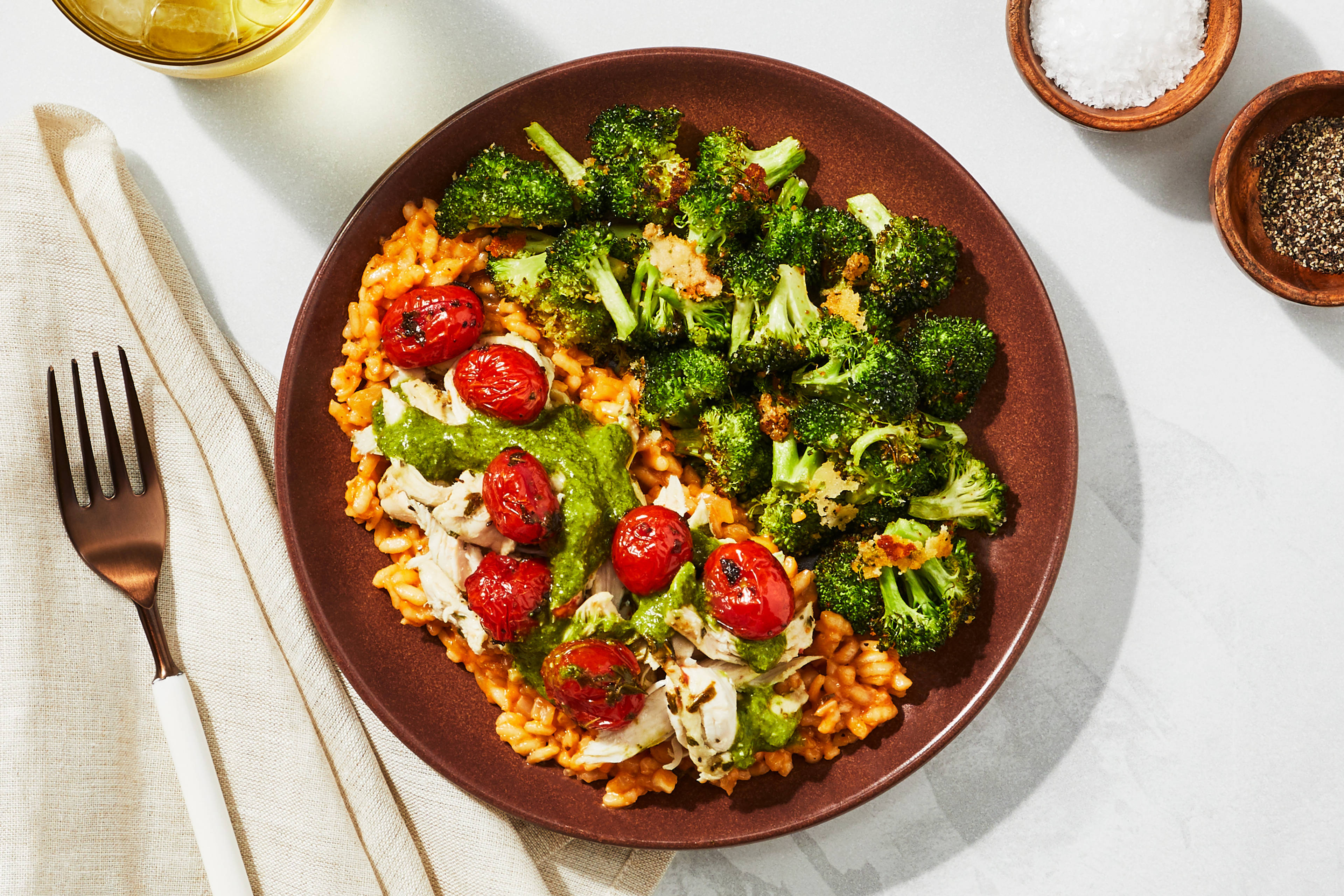 Tomato Basil Chicken Risotto