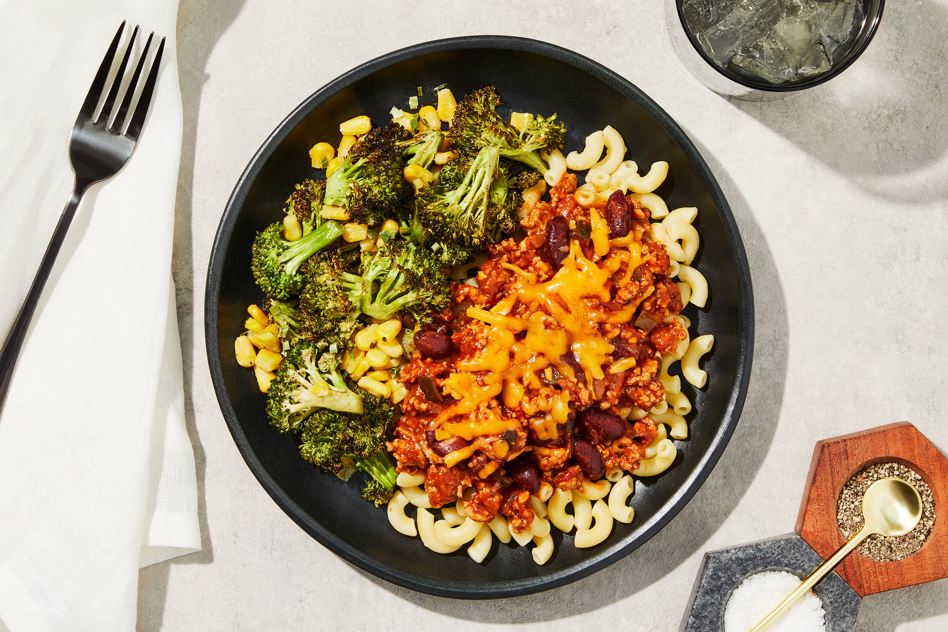 Ground Pork & Cheddar Chili Mac