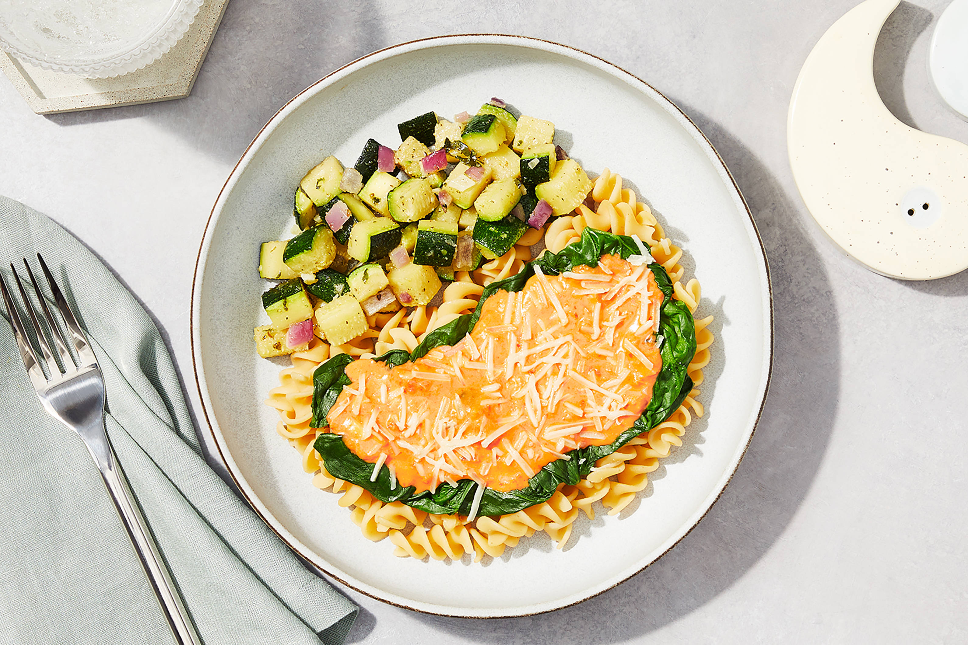 Sun-Dried Tomato & Spinach Fusilli