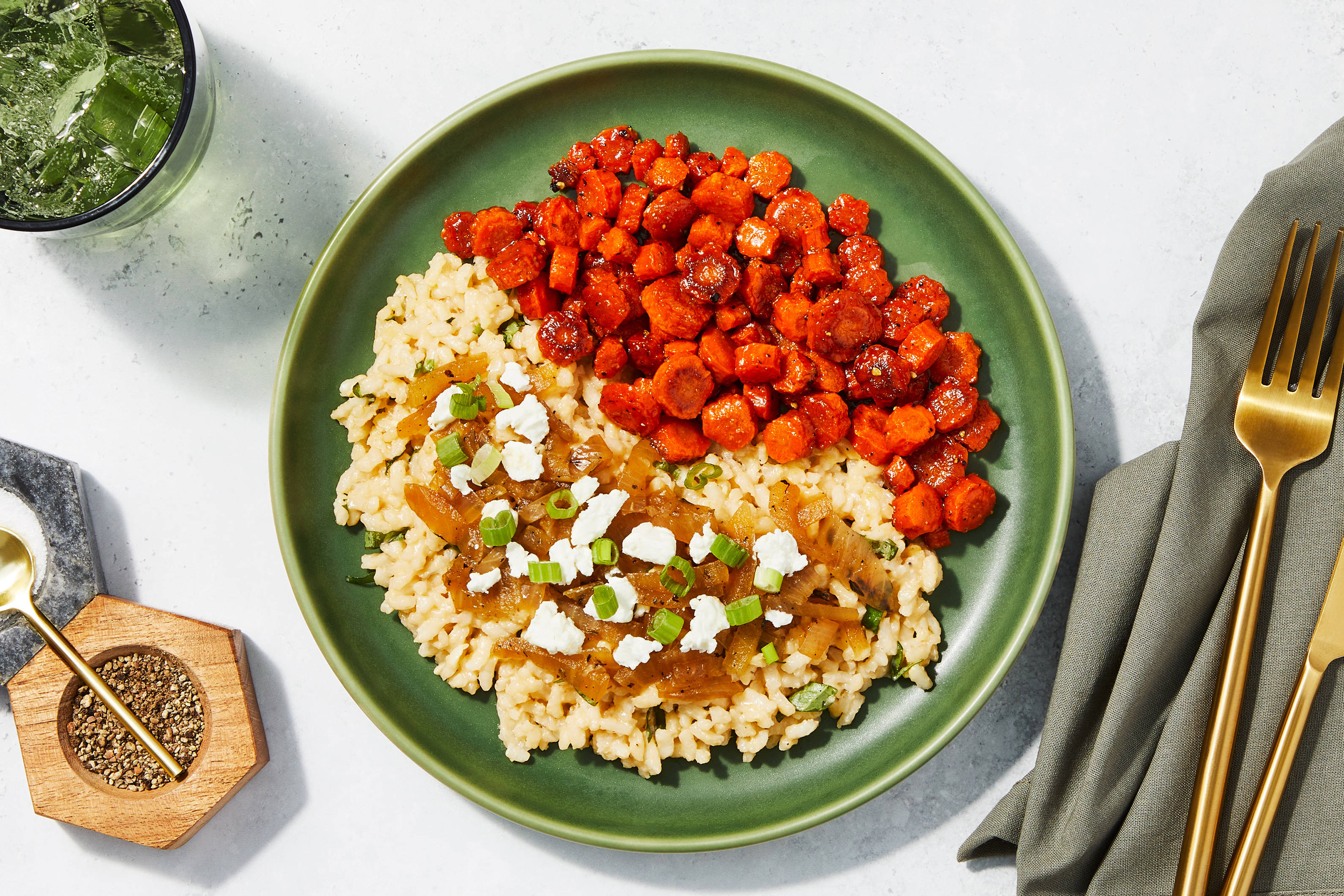 Goat Cheese Risotto + Chicken